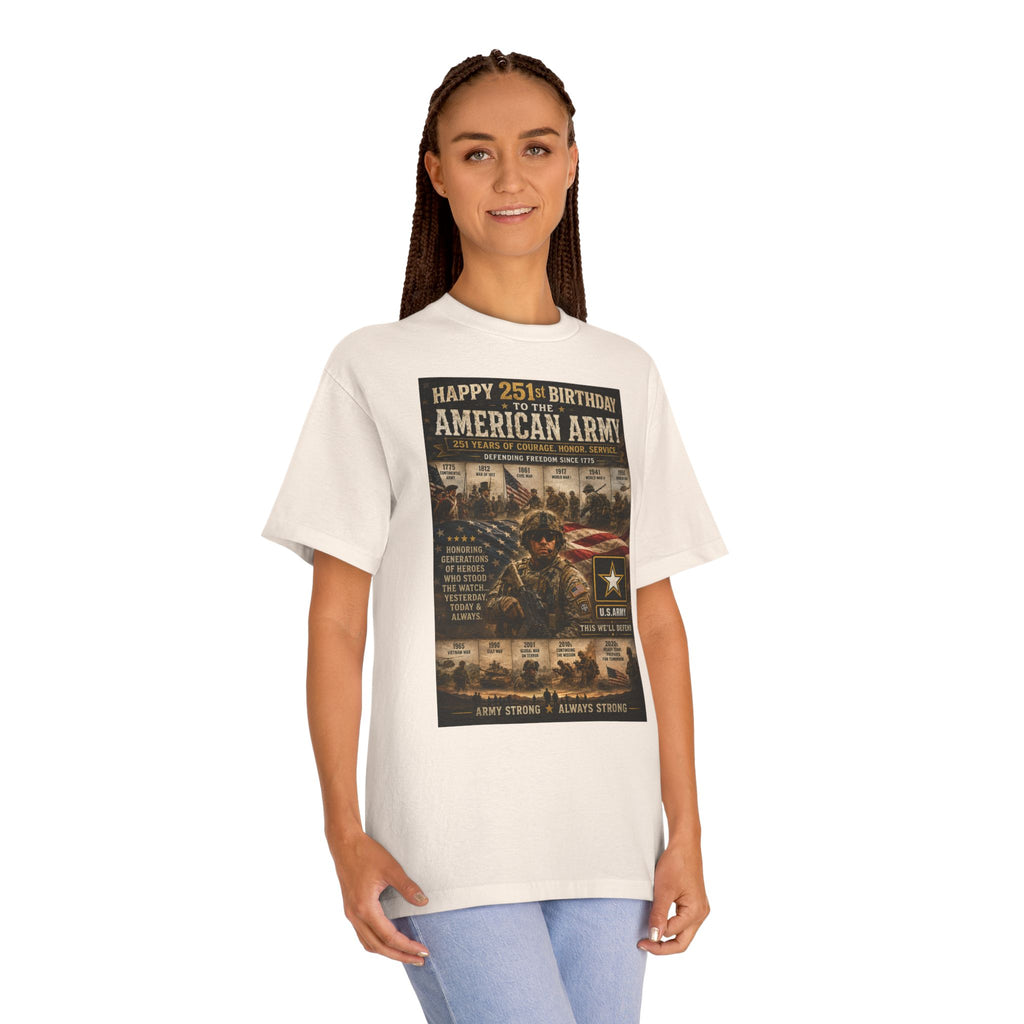 American Army 251st Birthday T-Shirt — Patriotic Military Tribute Tee