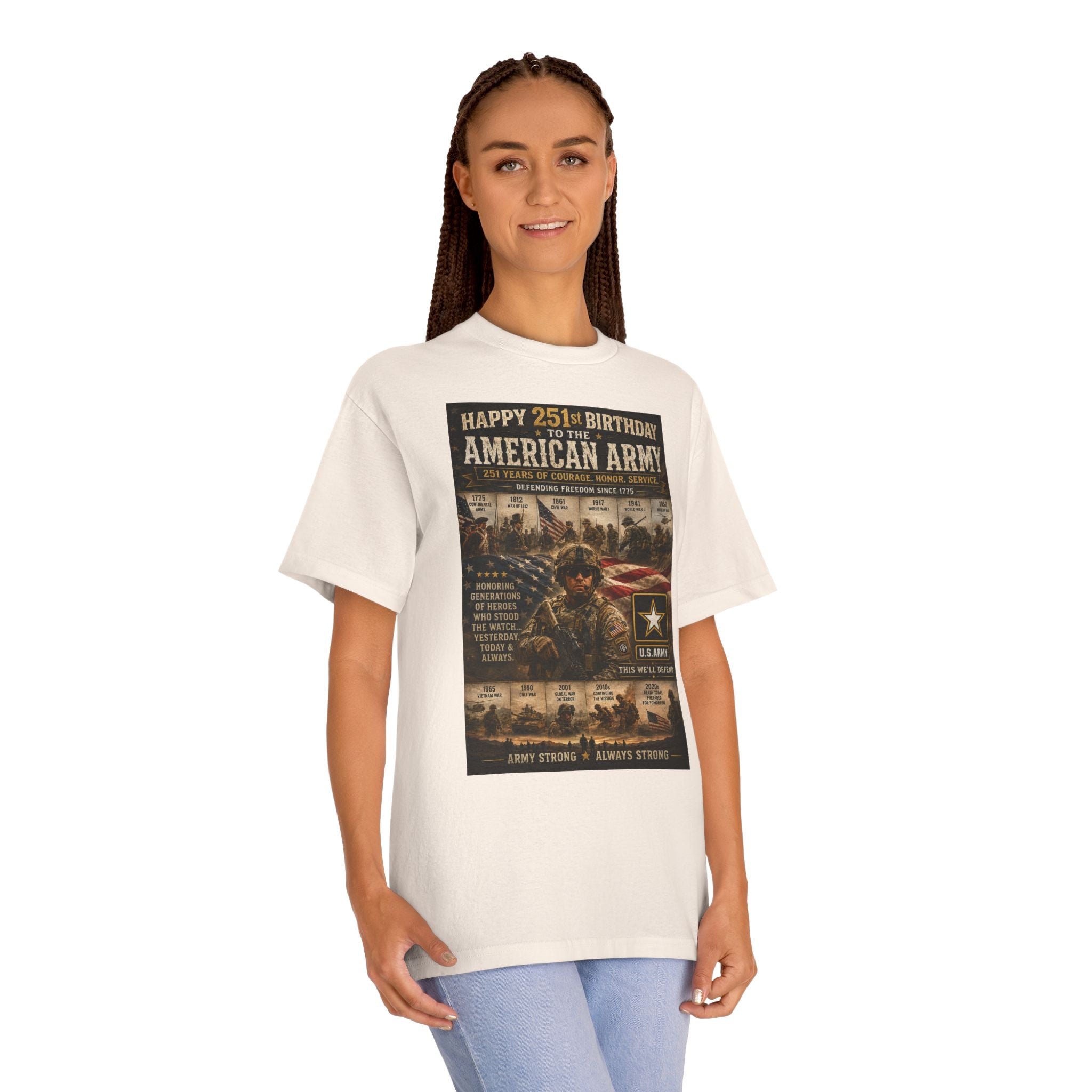 American Army 251st Birthday T-Shirt — Patriotic Military Tribute Tee