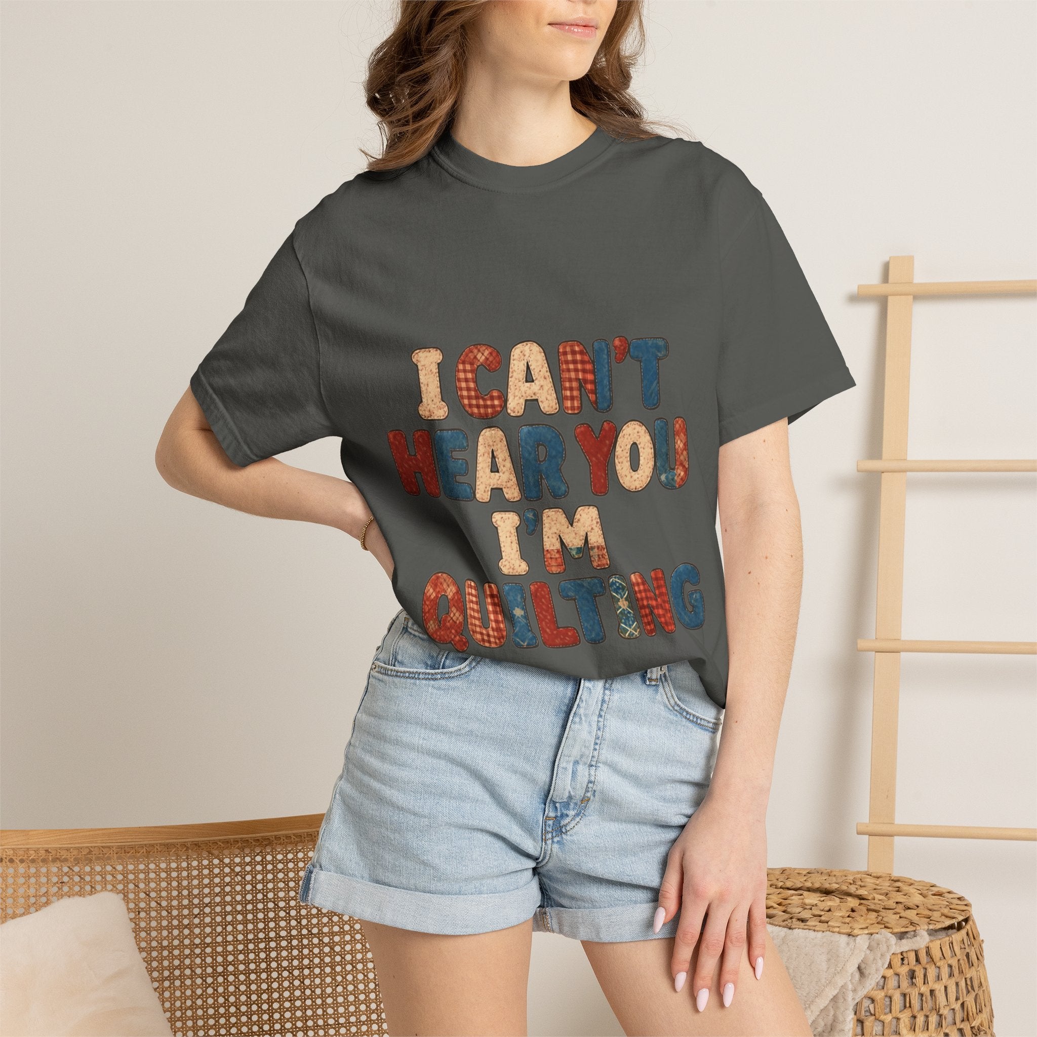 Quilting T‑Shirt - "I Can't Hear You I'm Quilting" Crafting Tee