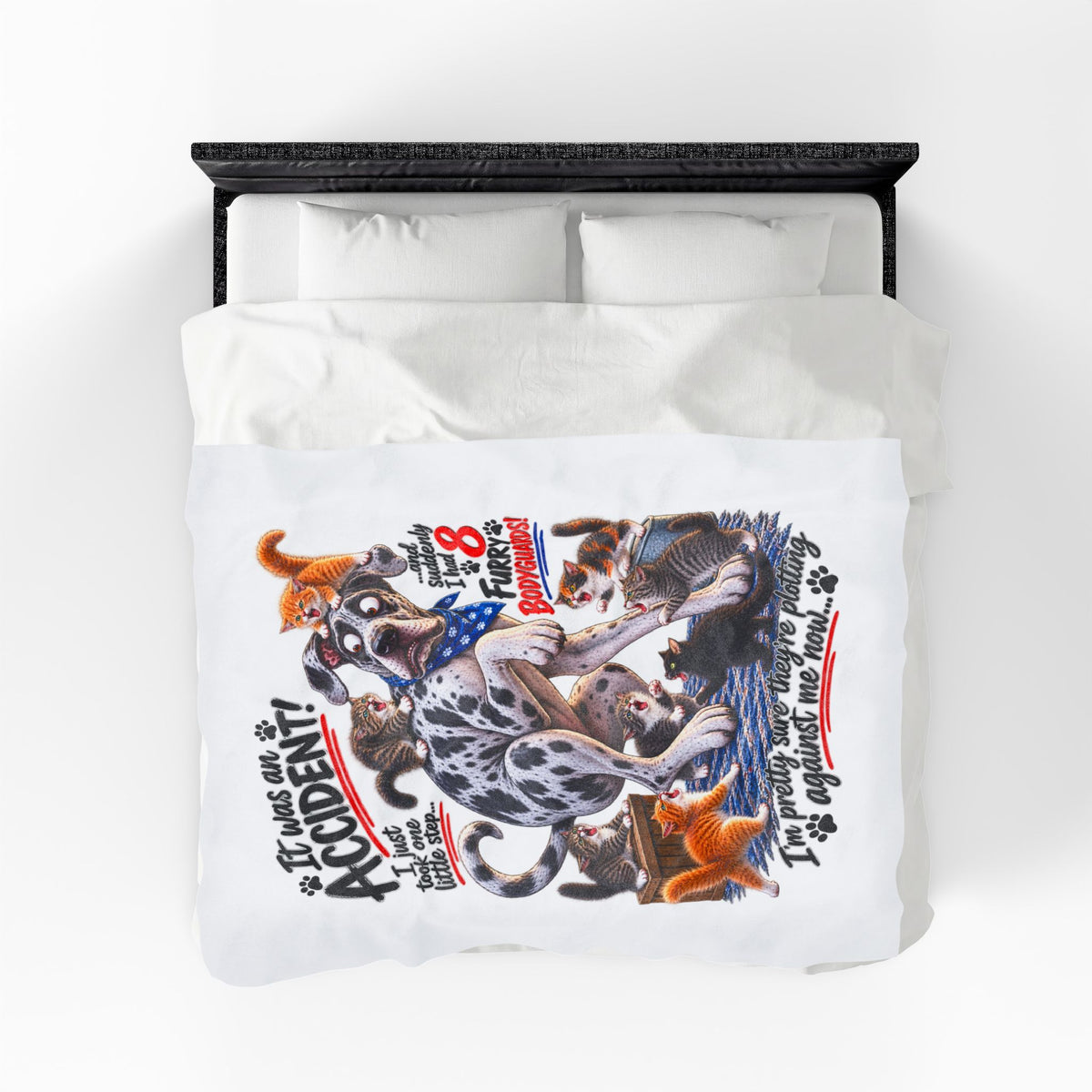 Velveteen Plush Blanket — Funny