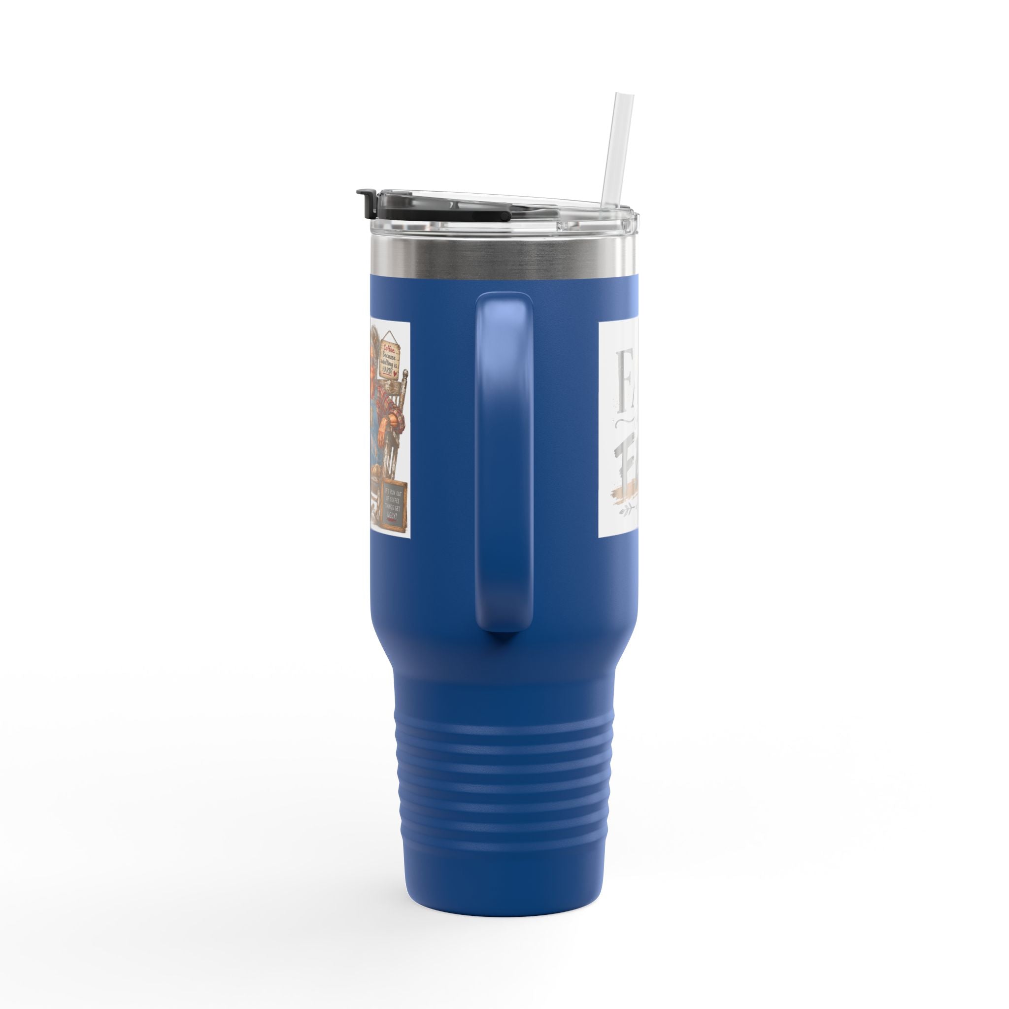 40oz Insulated Travel Mug Country Granny Coffee Addict