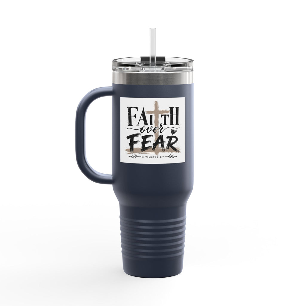 40oz Insulated Travel Mug Country Granny Coffee Addict