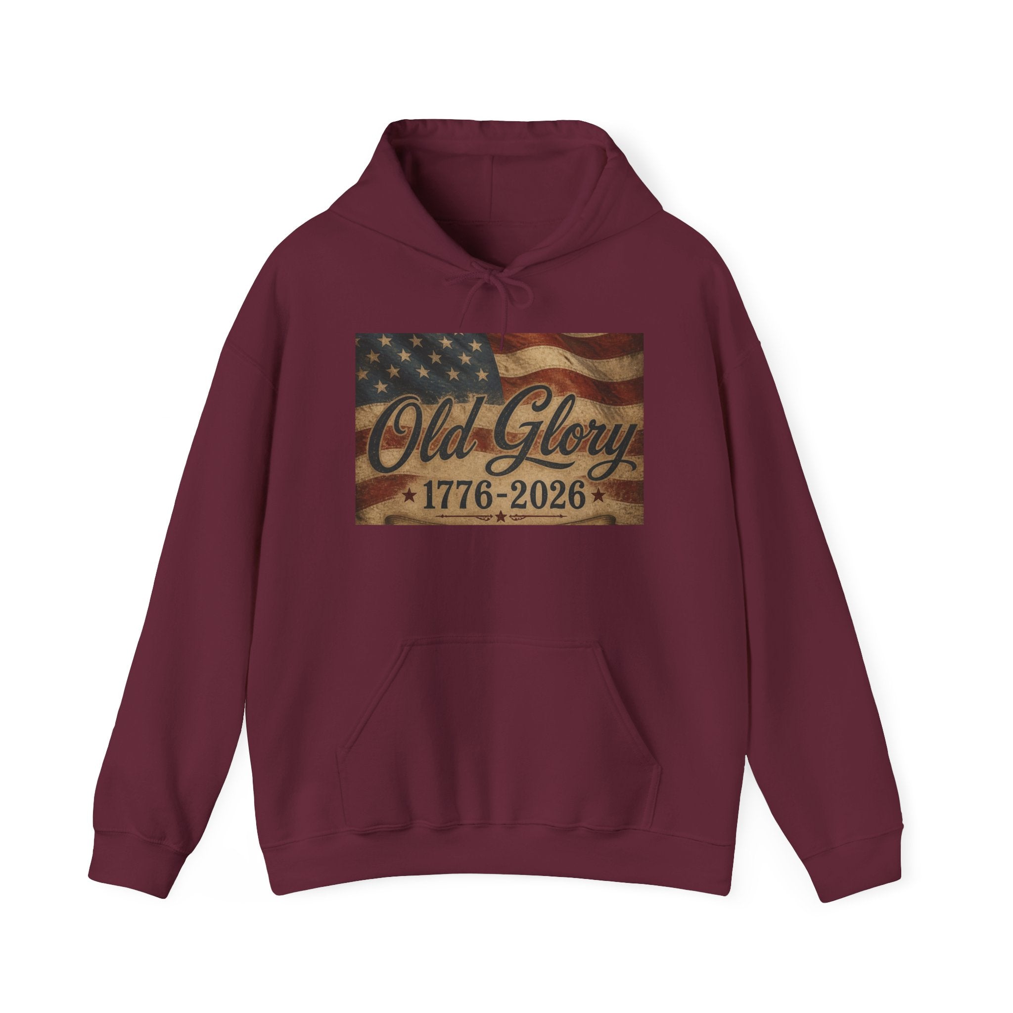 Patriotic Old Glory 1776-2026 Hoodie — American Flag Sweatshirt