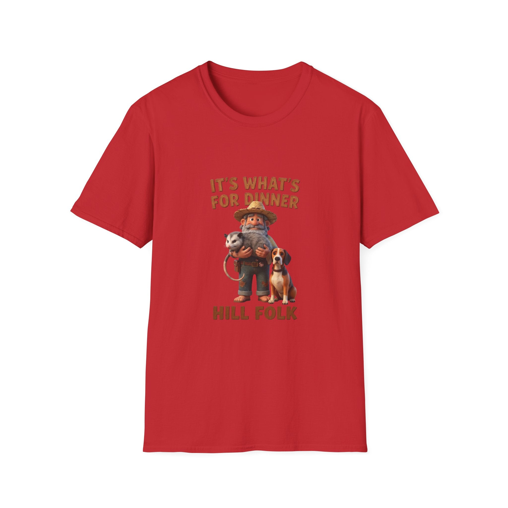 T-Shirt — 'It's What's For Dinner, Hill Folk' Rustic Hunter Graphic Tee