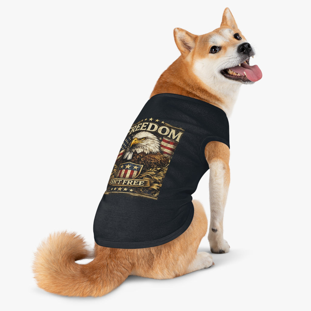 Patriotic Pet Tank Top — "Freedom Isn't Free" Eagle & American Flag