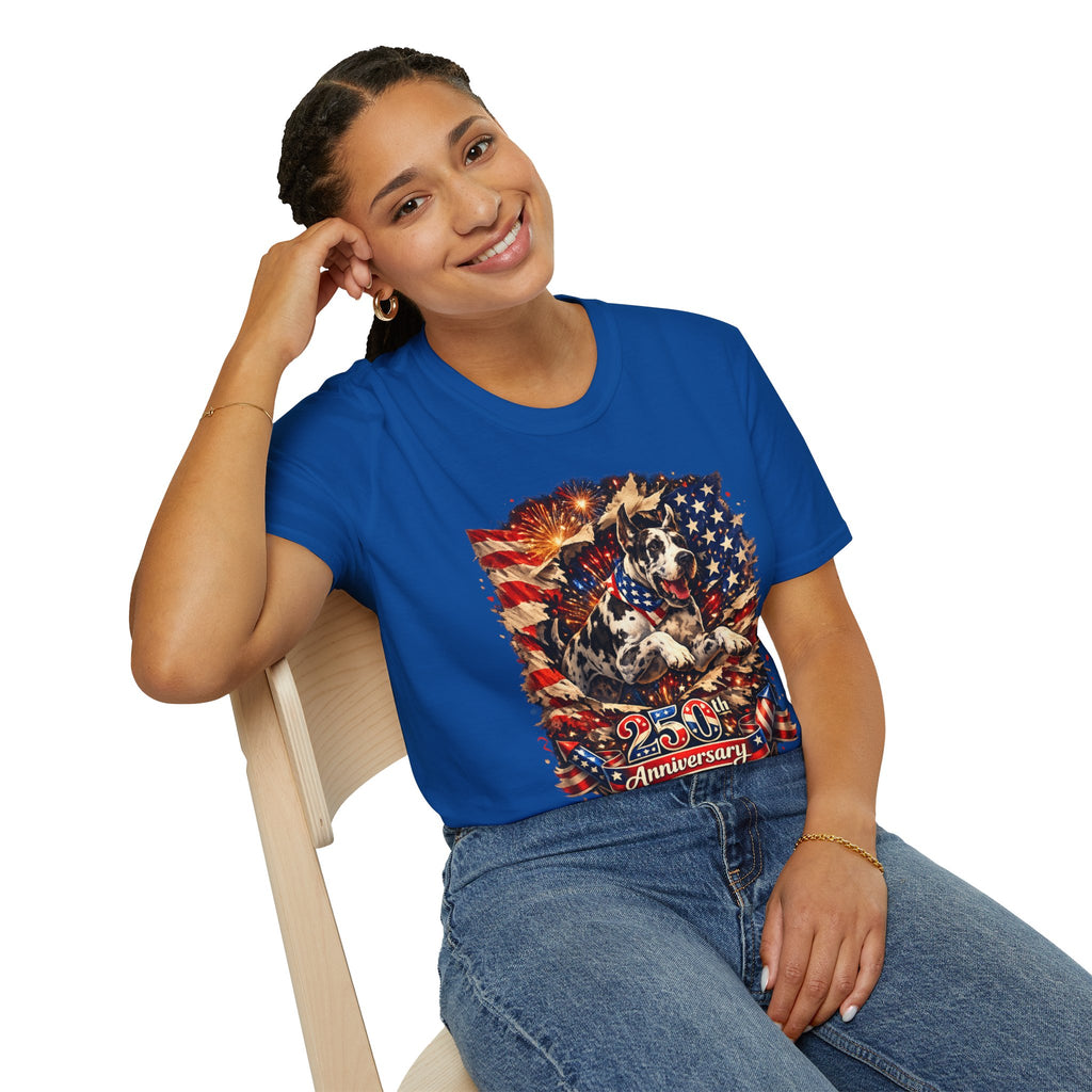 Patriotic 250th Great Dane T-Shirt