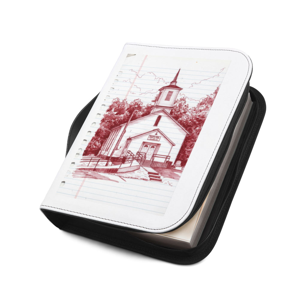 Church Red Work Sketch Bible Cover