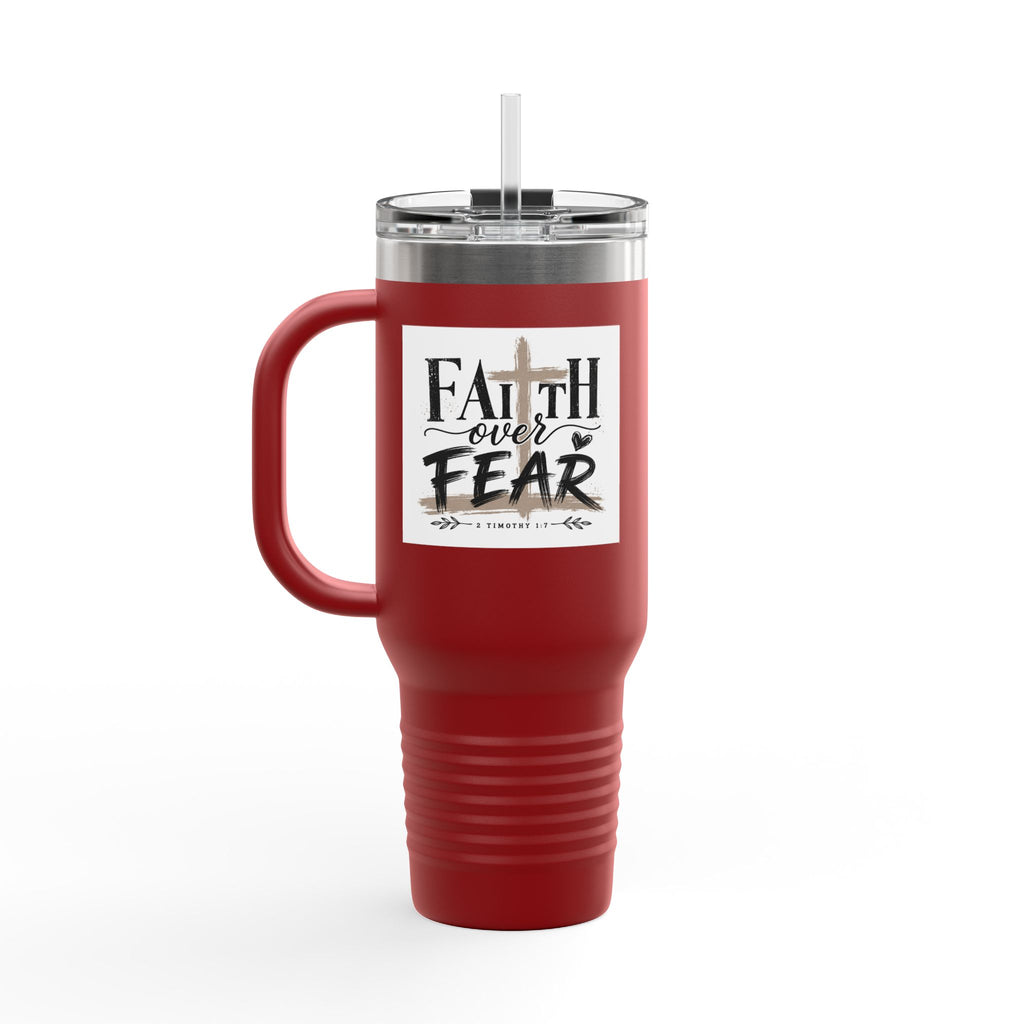 40oz Insulated Travel Mug Country Granny Coffee Addict