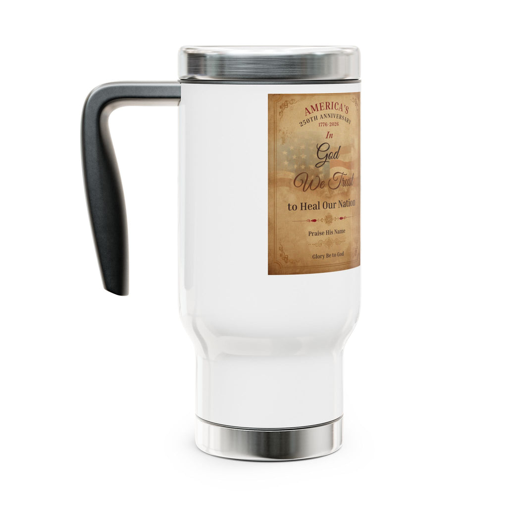 Patriotic Prayer Travel Mug – “In God We Trust” 14oz Stainless Steel