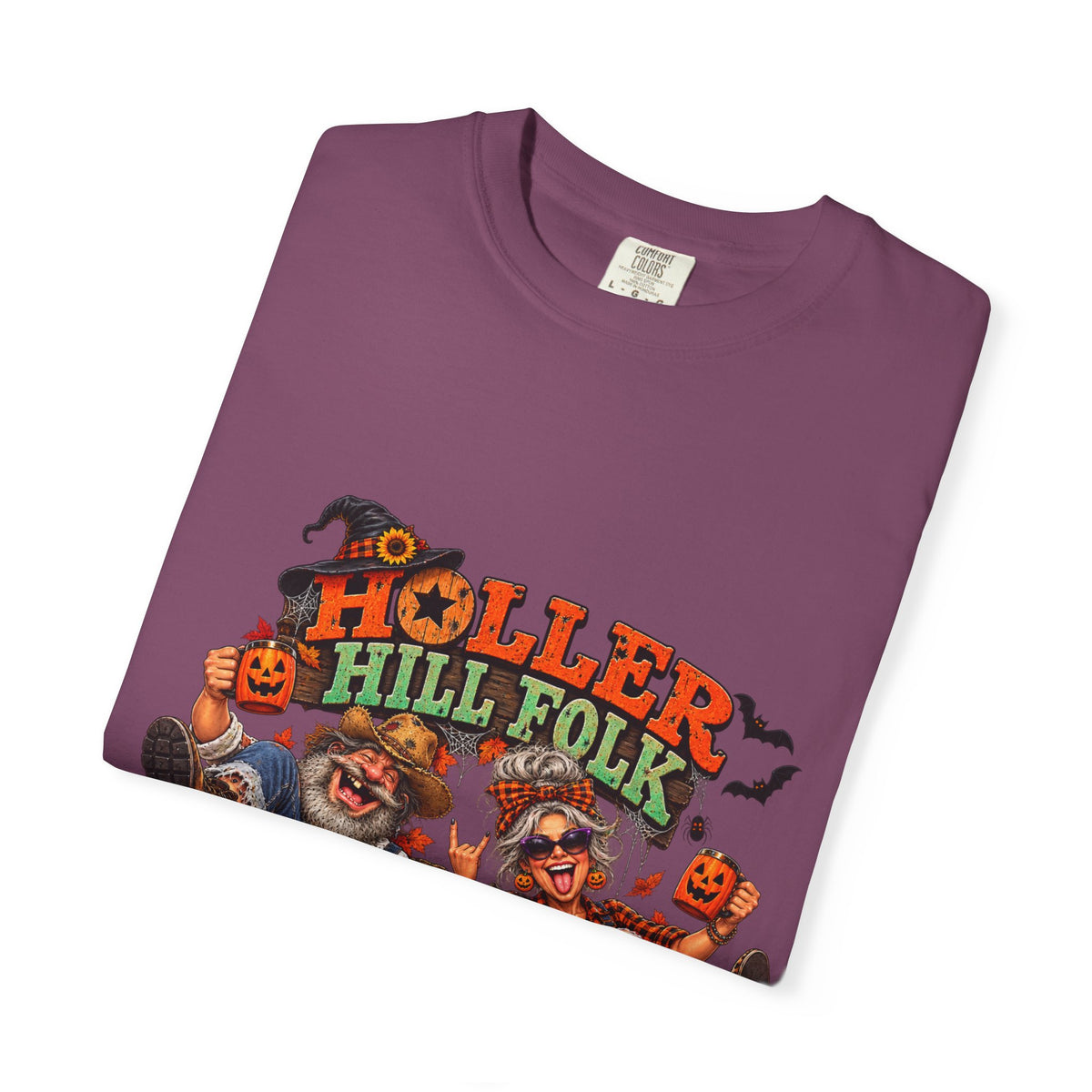 Halloween Holler Hill Folk T-Shirt — "Happy Halloween" Vintage Horror Design