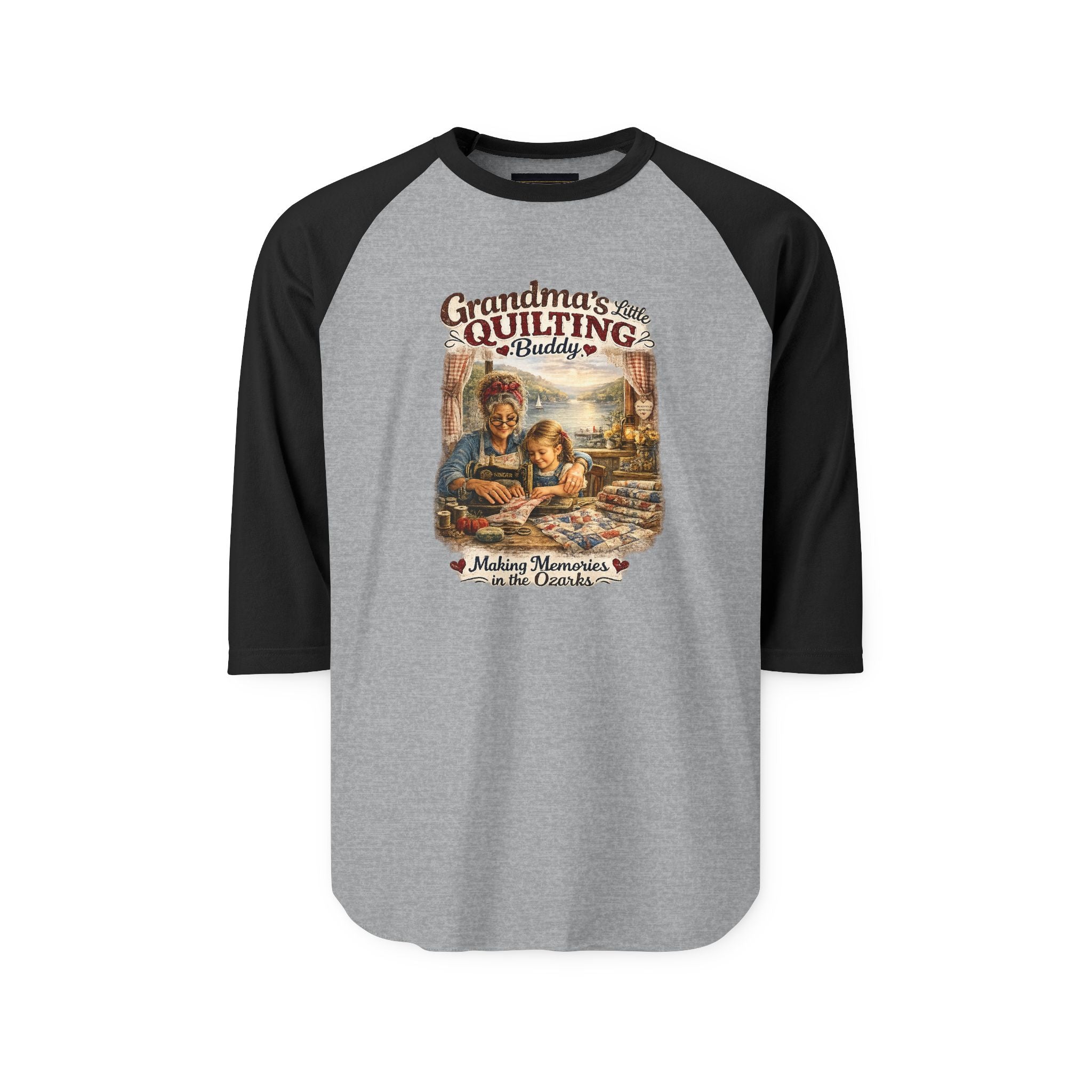 Quilting Grandma Raglan Shirt – "Grandma's Quilting is My Therapy" 3/4 Sleeve