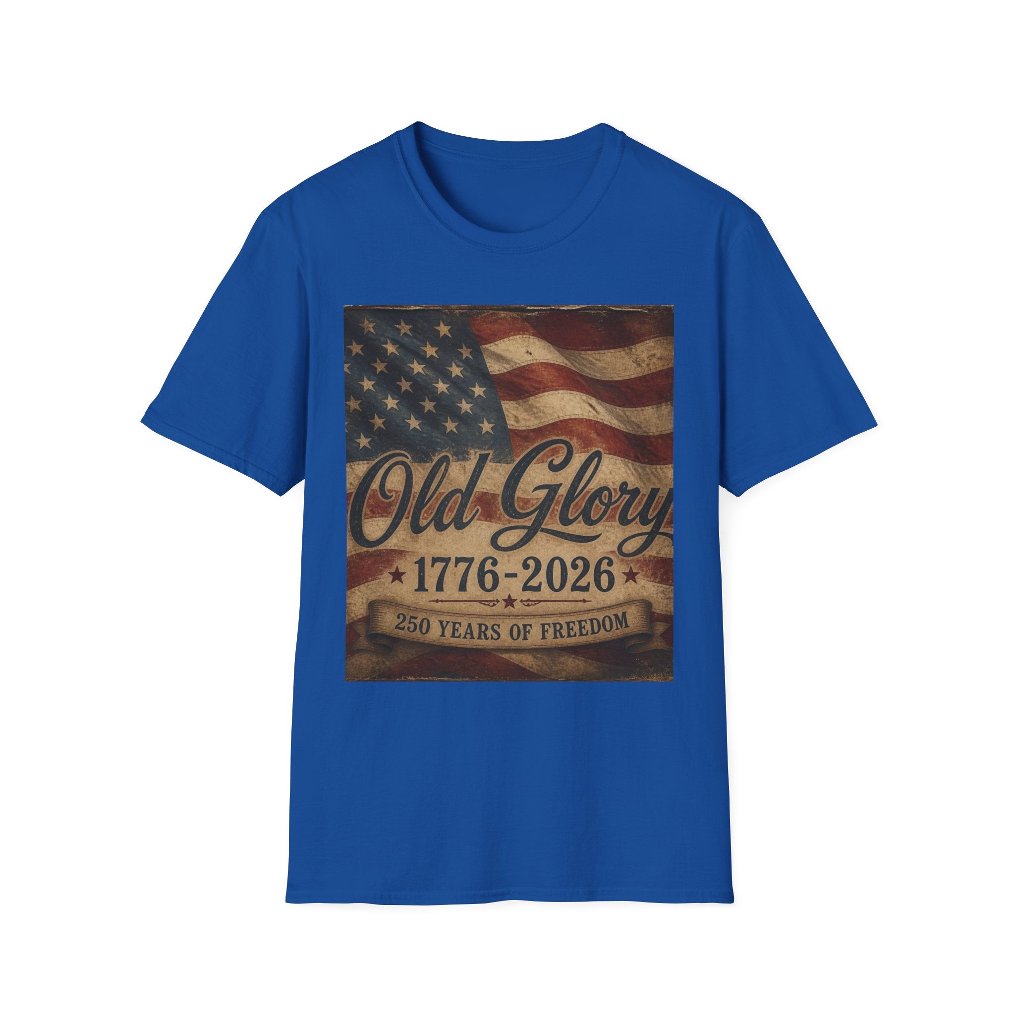 Old Glory Flag T-Shirt — 1776-2026 Vintage American Patriot Tee