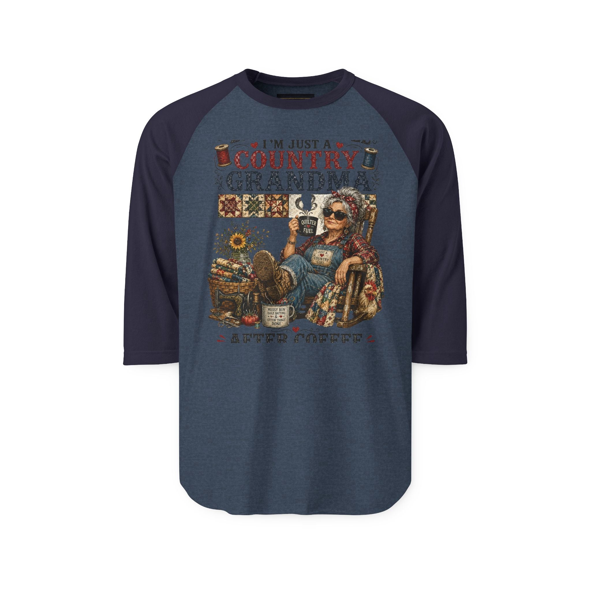 Country Girl Raglan Shirt – "Country" Graphic 3/4 Sleeve Baseball Tee
