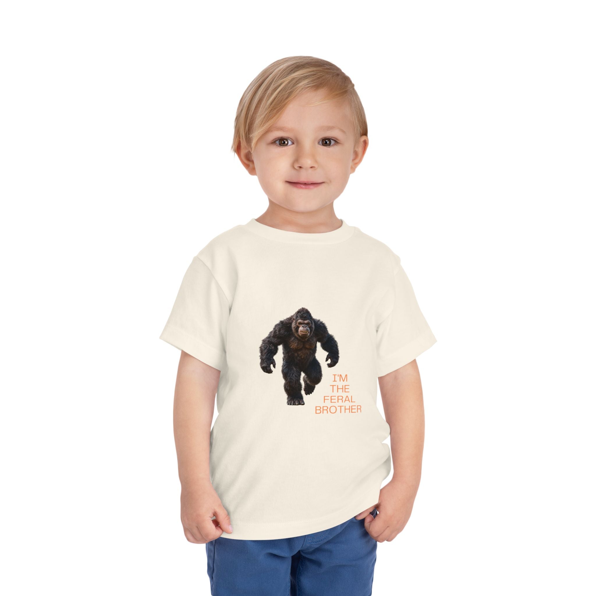 Toddler Tee — "I’m the Feral Brother" Sasquatch Graphic