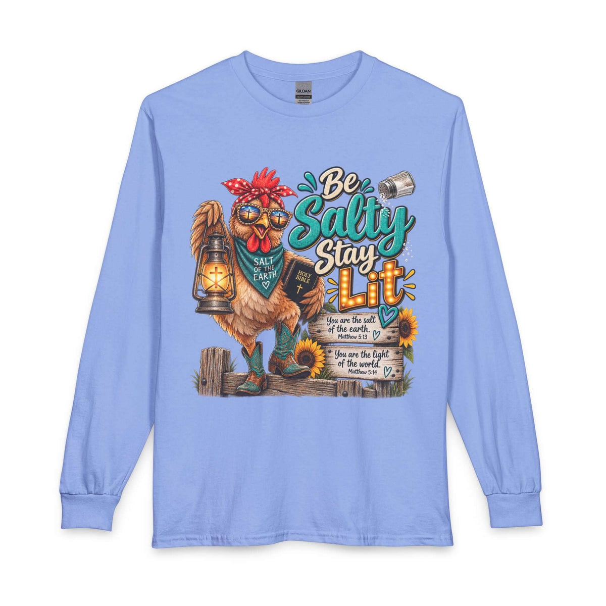 Be Salty Stay Lit Rooster Long Sleeve Tee