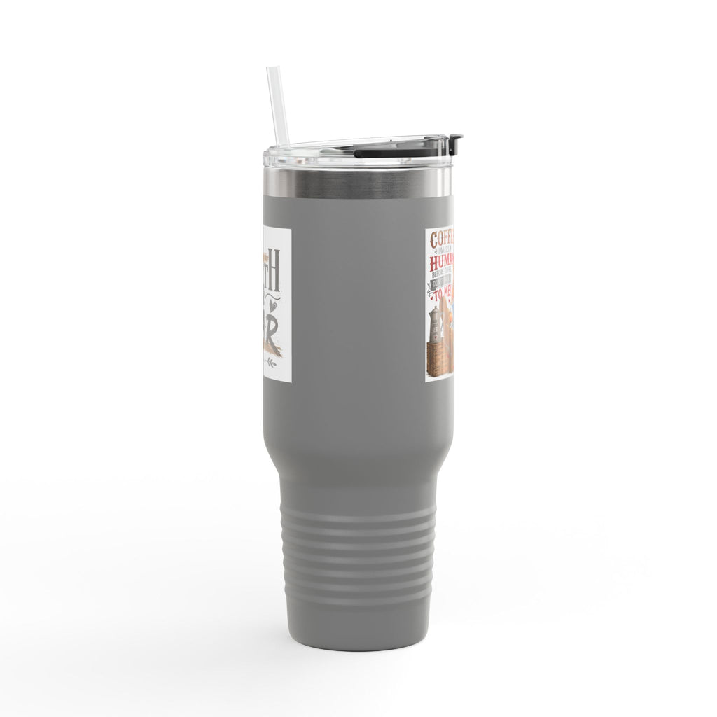 40oz Insulated Travel Mug Country Granny Coffee Addict