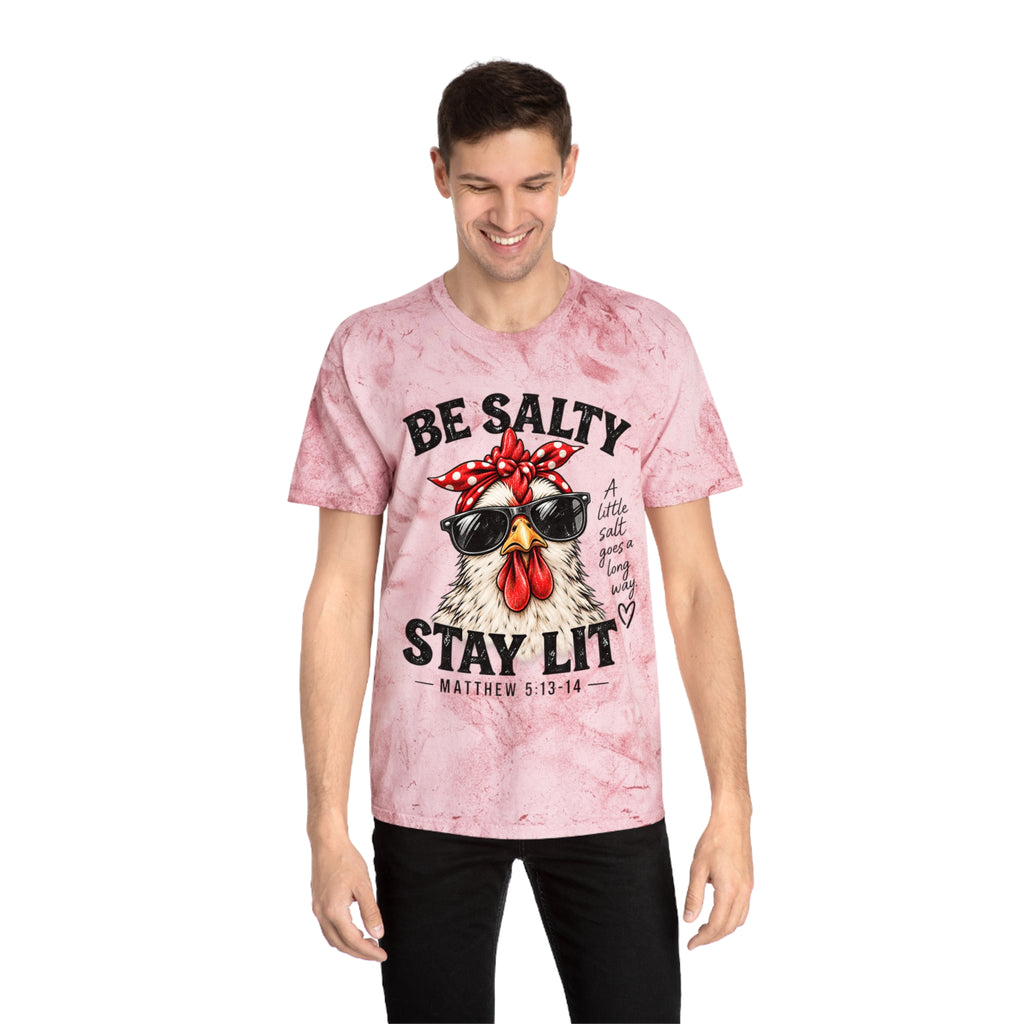 Be Salty Stay Lit Chicken Tee — Christian Faith Graphic T-Shirt