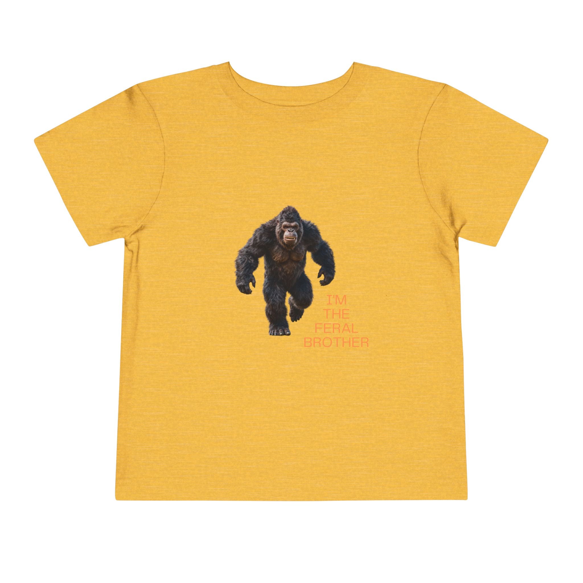 Toddler Tee — "I’m the Feral Brother" Sasquatch Graphic
