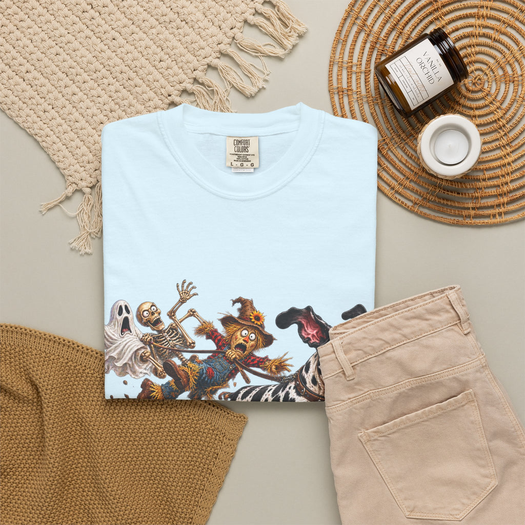 Halloween Great Dane T-Shirt — Cute Dog in Pumpkin Costume Graphic Tee