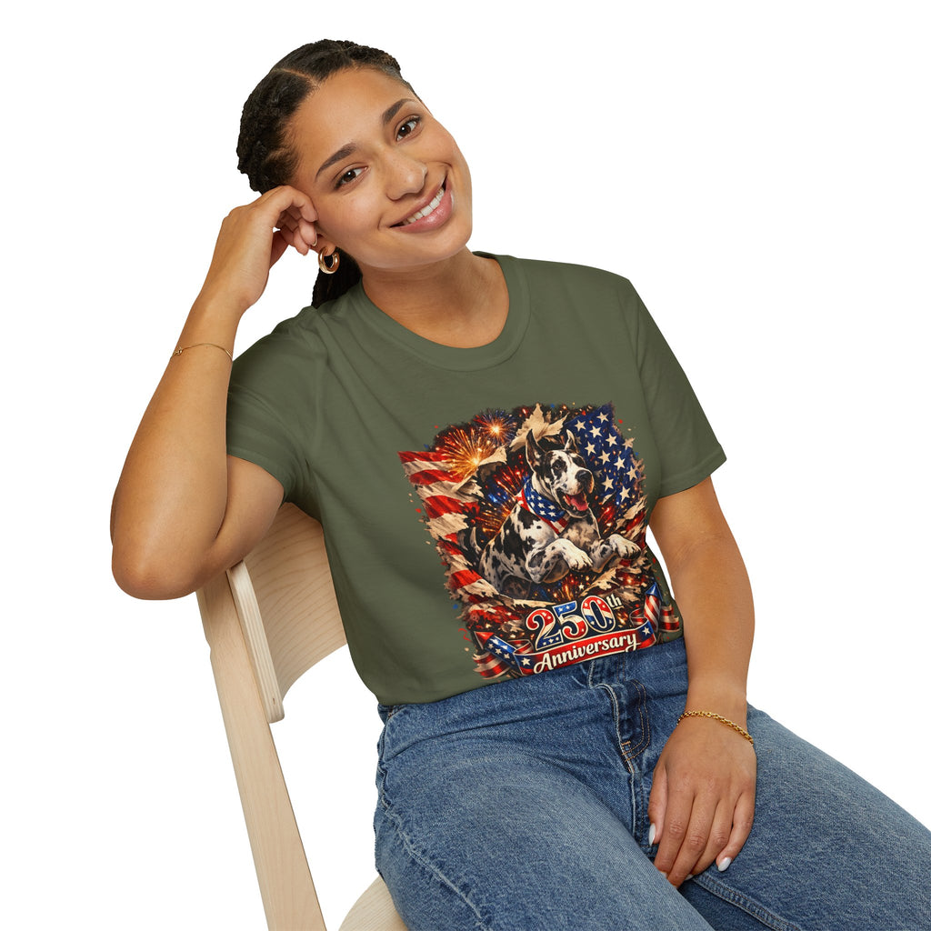 Patriotic 250th Great Dane T-Shirt