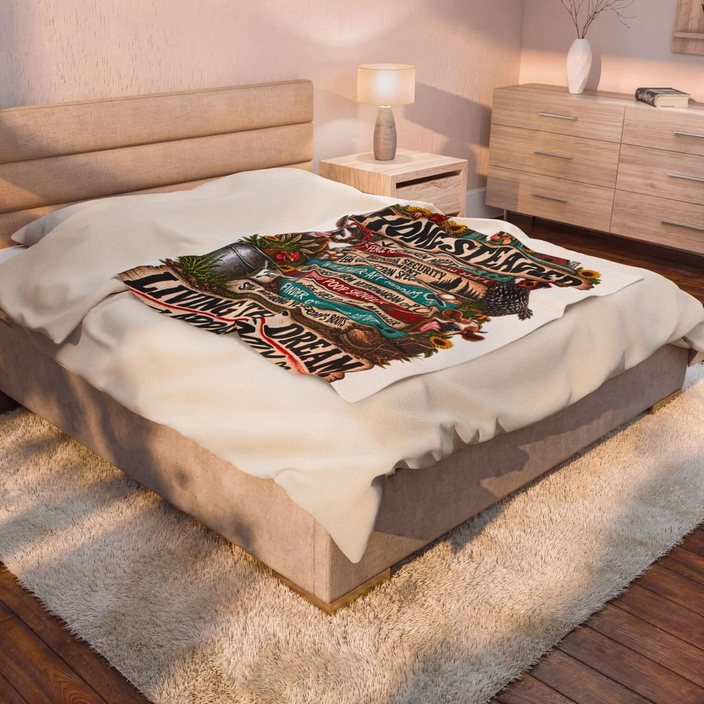 Homesteader Velveteen Plush Blanket
