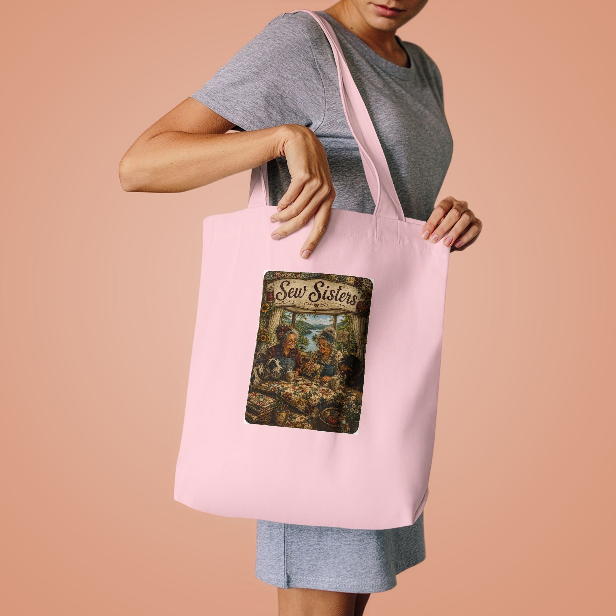 Vintage “Sew Sisters” Ozark MO Design Tote bag