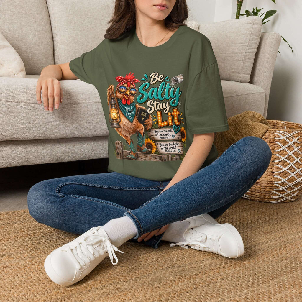 Be Salty Stay Lit Chicken  T-Shirt