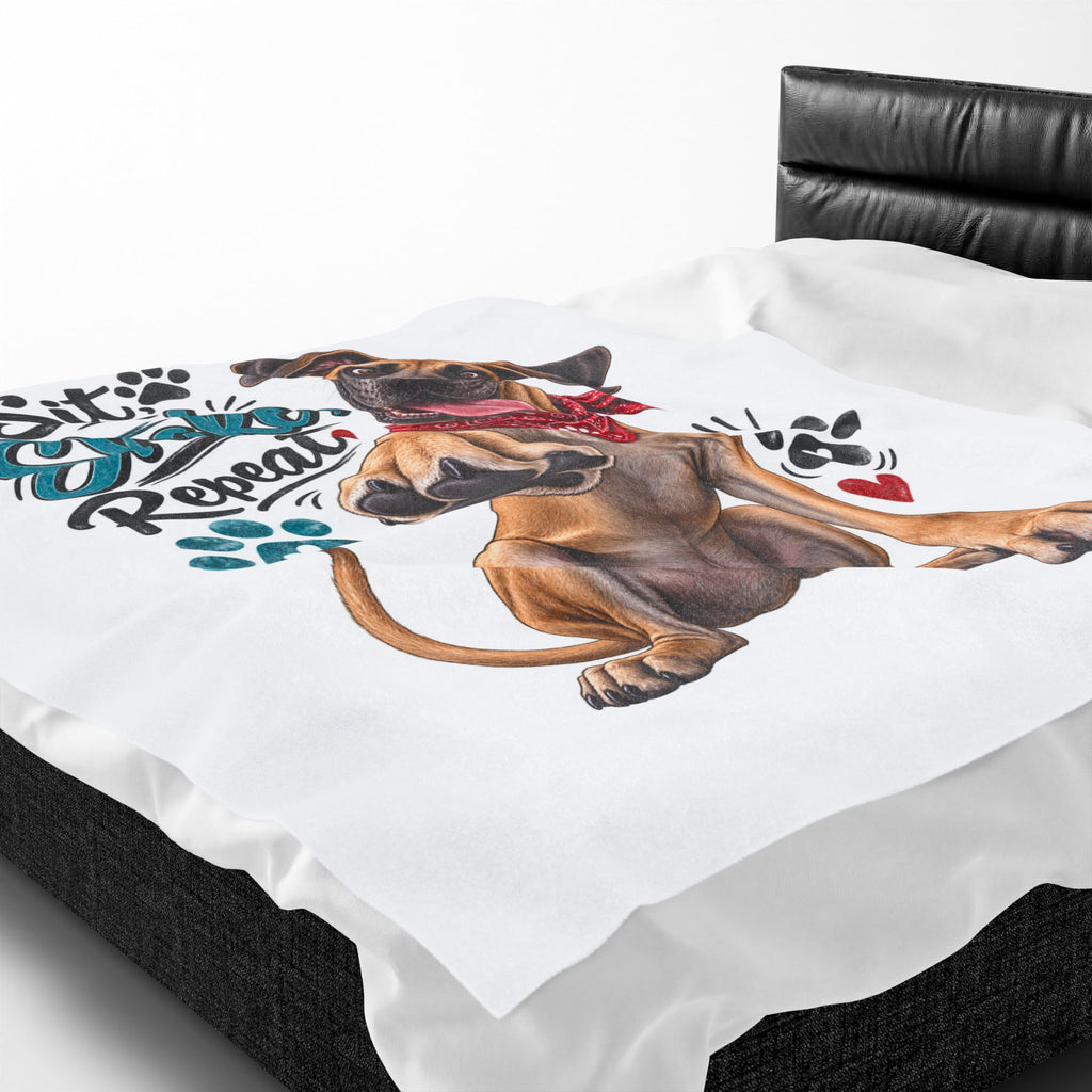 Dog Paw Throw Blanket