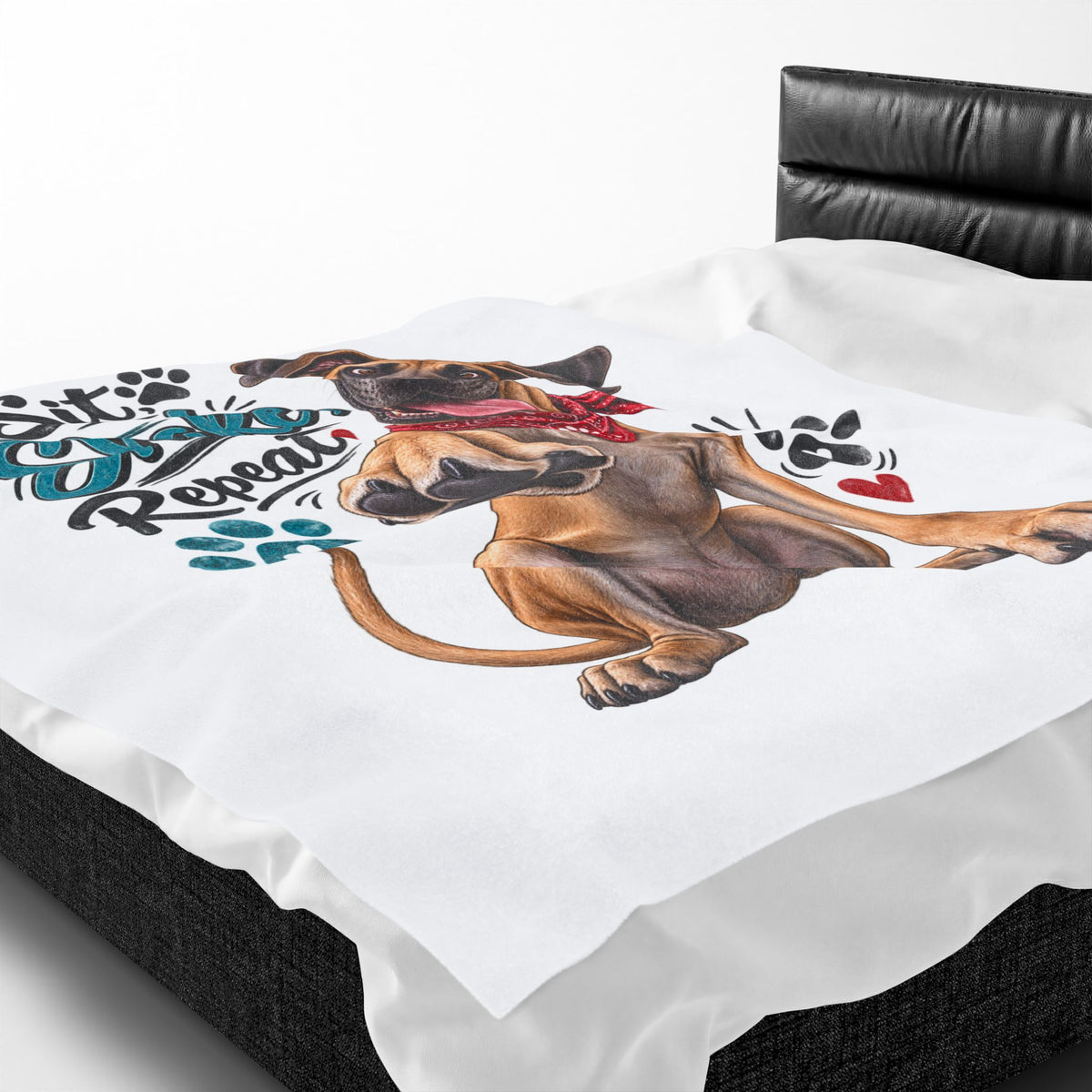 Dog Paw Throw Blanket
