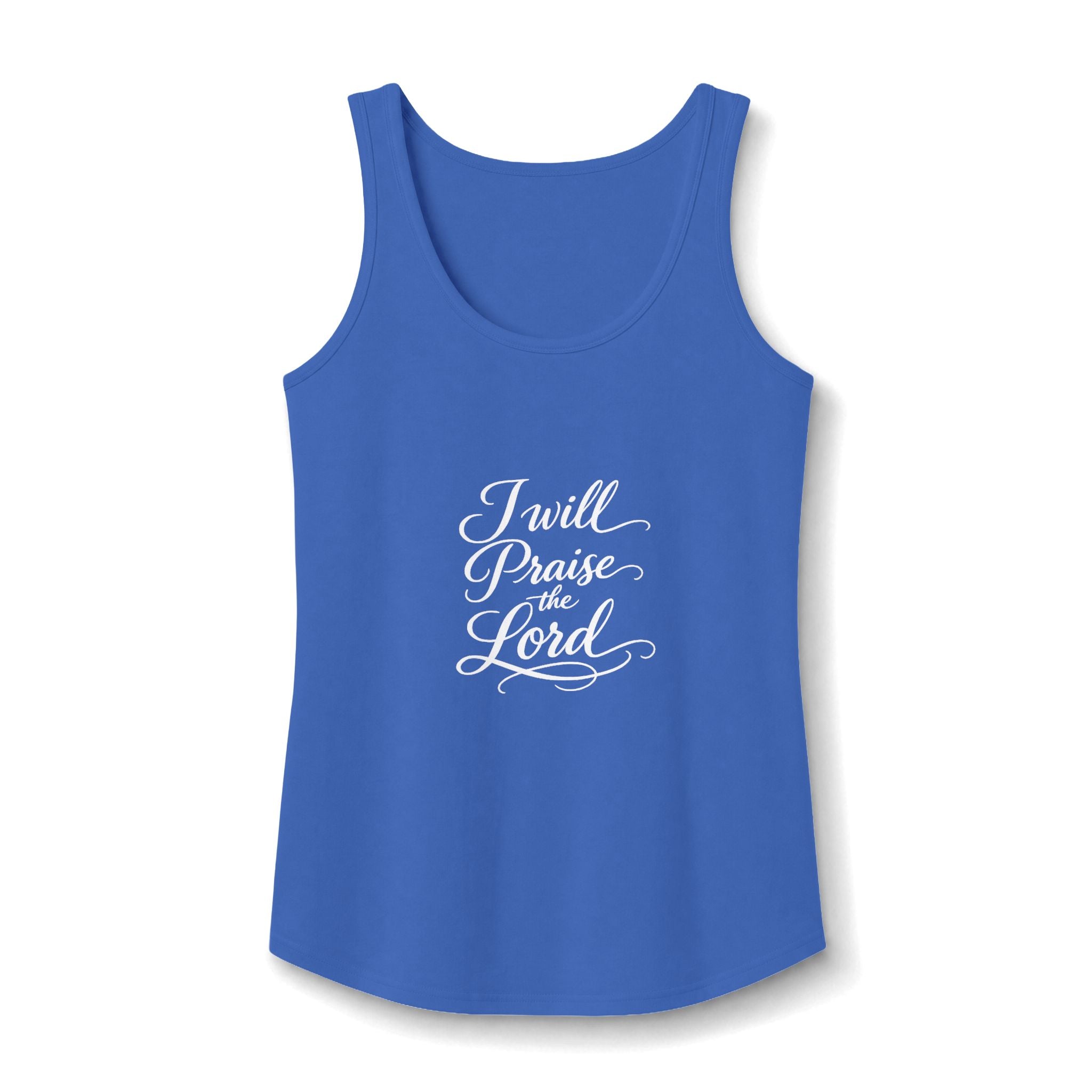 I Will Praise the Lord Women's Cotton Tank - Christian Faith Graphic Tank Top
