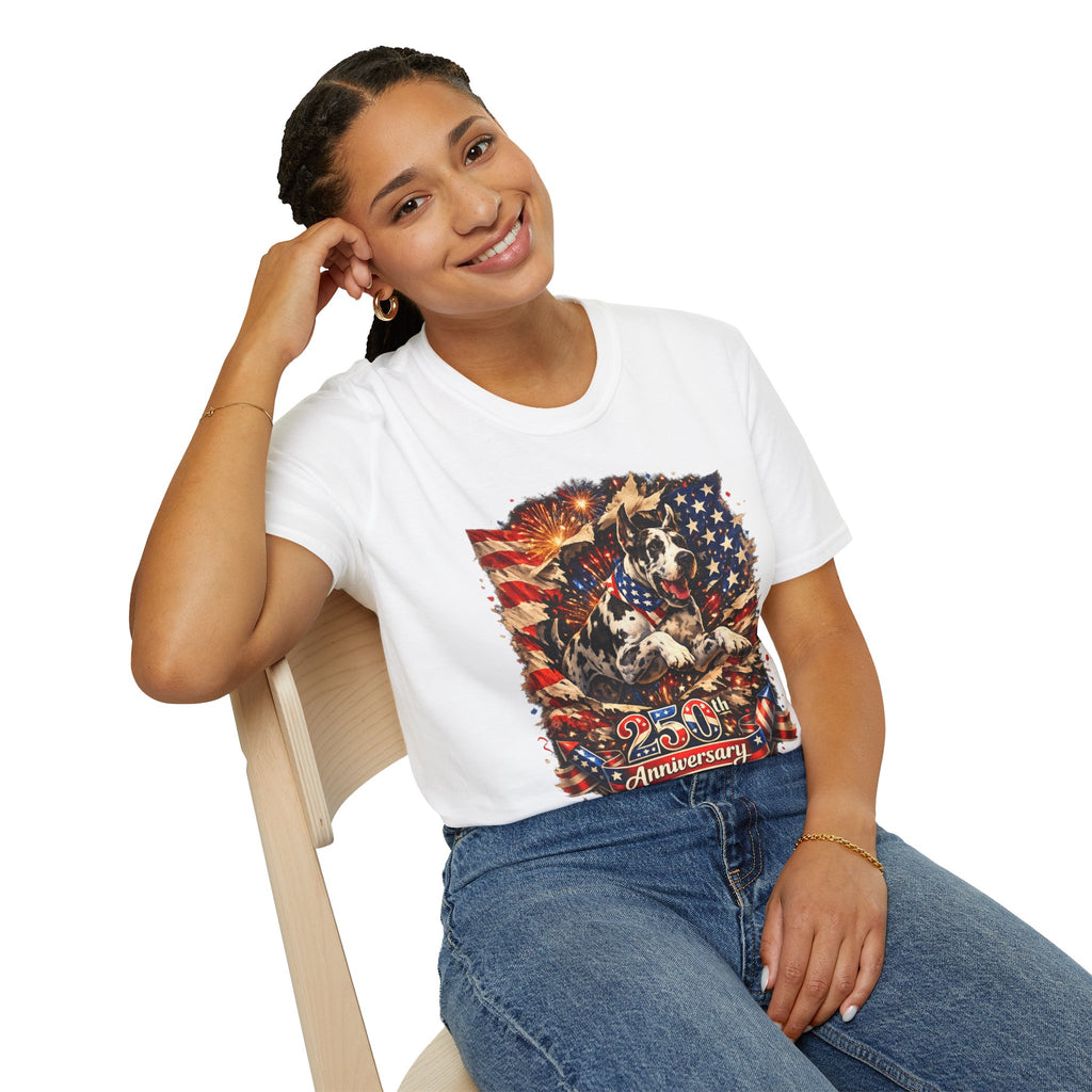 Patriotic 250th Great Dane T-Shirt