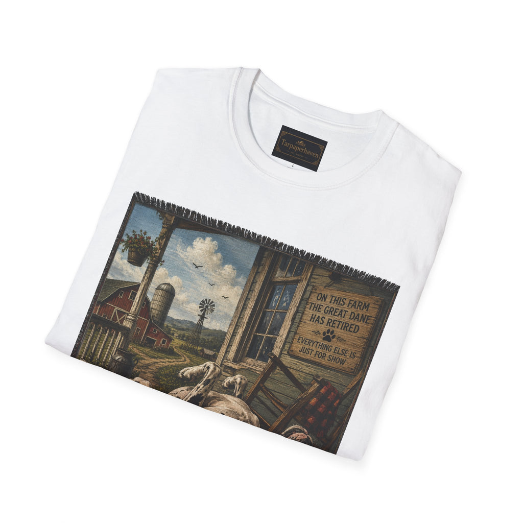 Great Dane Sleeping   Farmhouse Art T‑Shirt