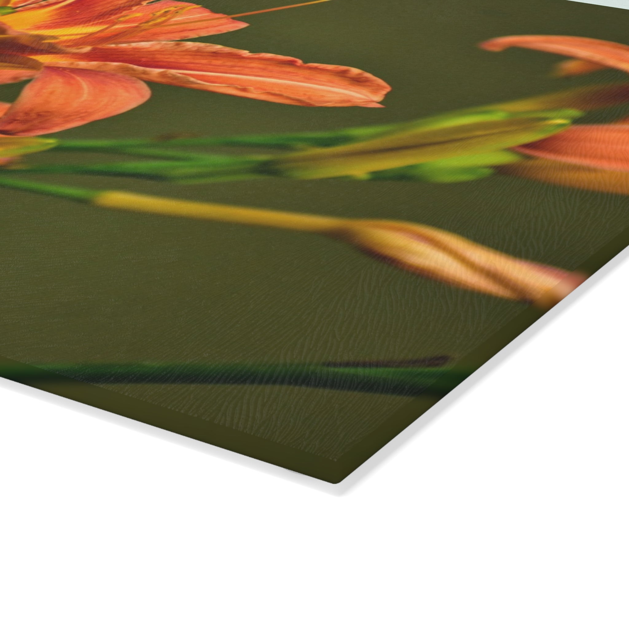Orange Daylilies Floral Kitchen Cutting Board