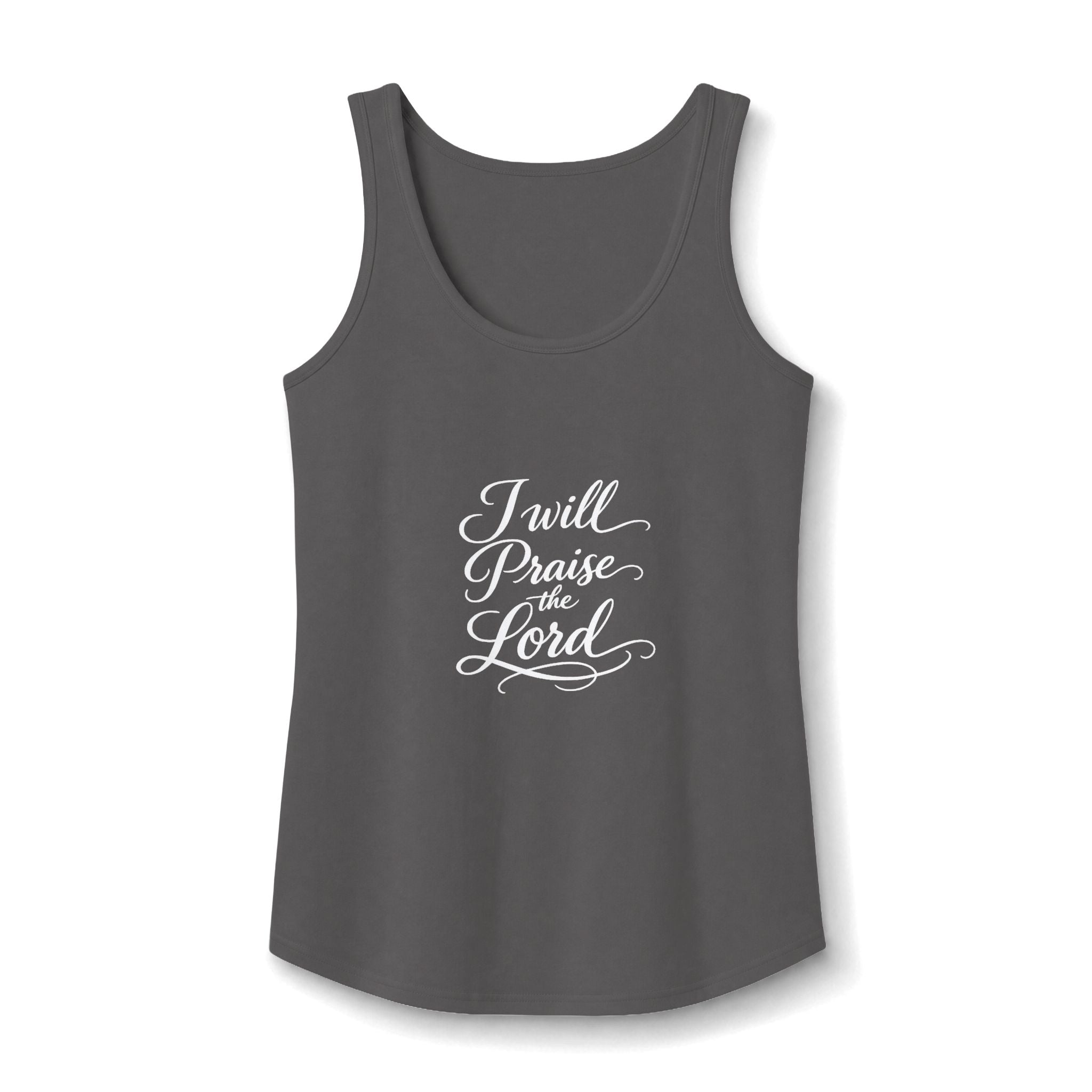 I Will Praise the Lord Women's Cotton Tank - Christian Faith Graphic Tank Top
