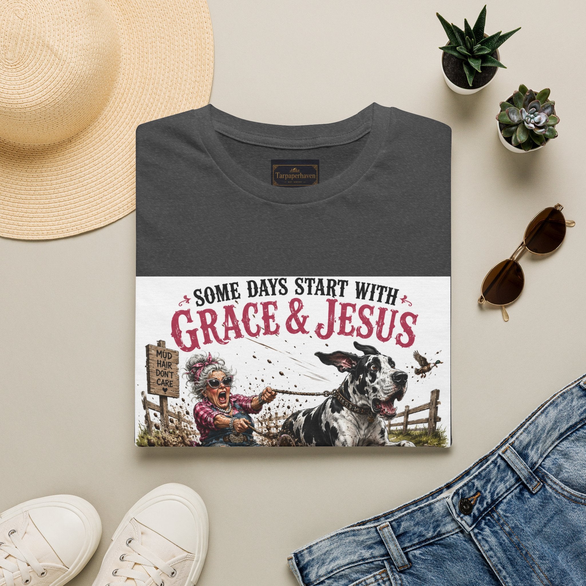 Christian Great Dane Mud-Slinging Graphic Tee