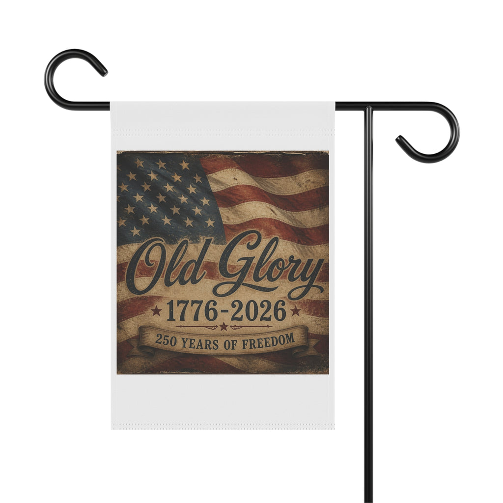 Old Glory 1776-2026 Garden Flag — Patriotic 250th Anniversary House Banner