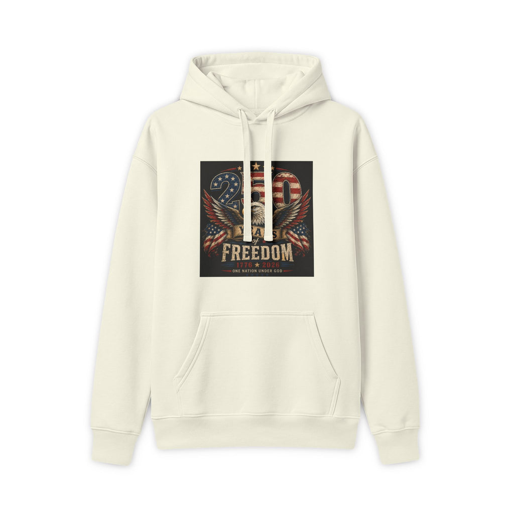 Freedom Eagle Hoodie — "Land of the Free Because of the Brave" Patriotic Sweatshirt