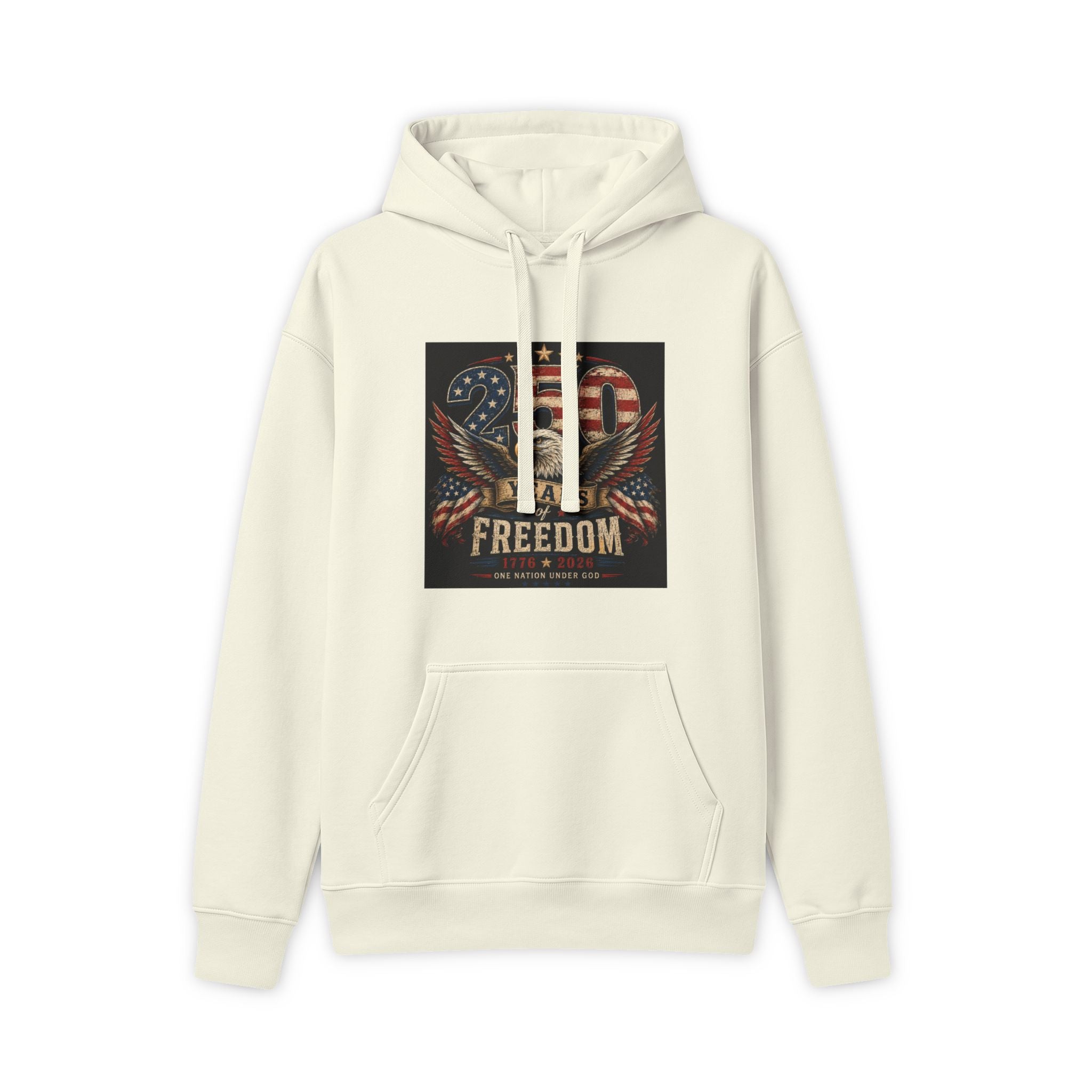 Freedom Eagle Hoodie — "Land of the Free Because of the Brave" Patriotic Sweatshirt