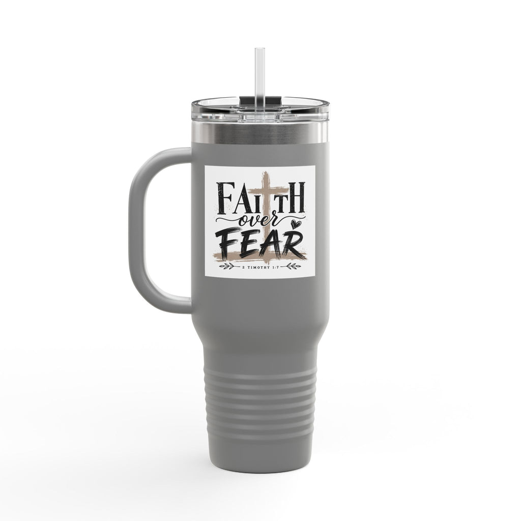 40oz Insulated Travel Mug Country Granny Coffee Addict