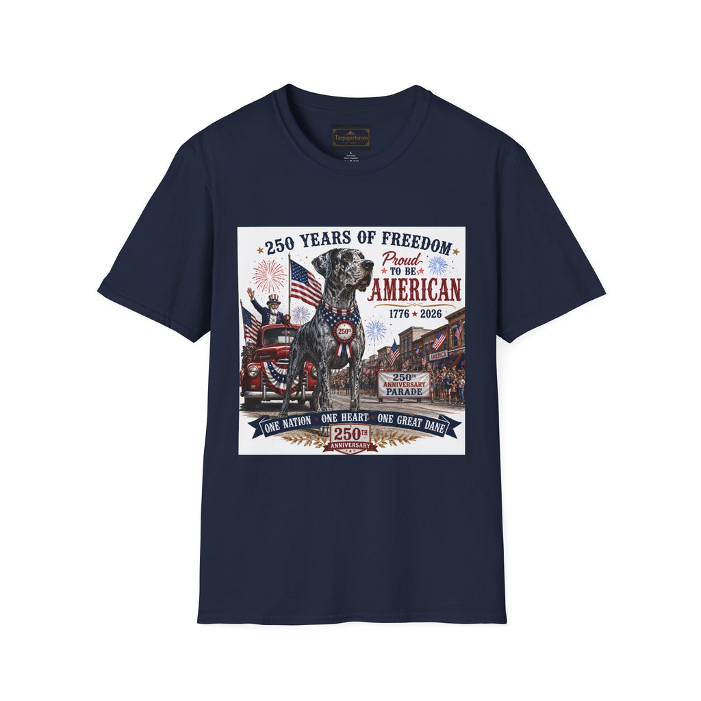 250th Great Dane T-Shirt — 1776–2026 Patriotic Tee
