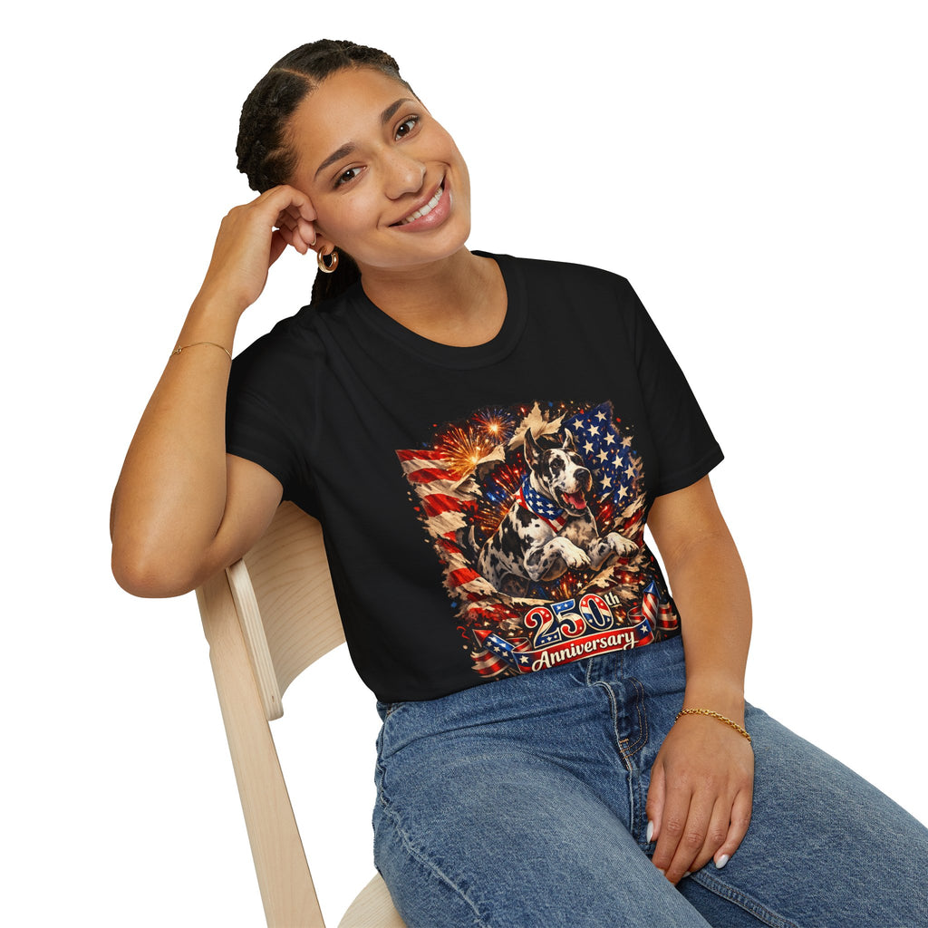 Patriotic 250th Great Dane T-Shirt
