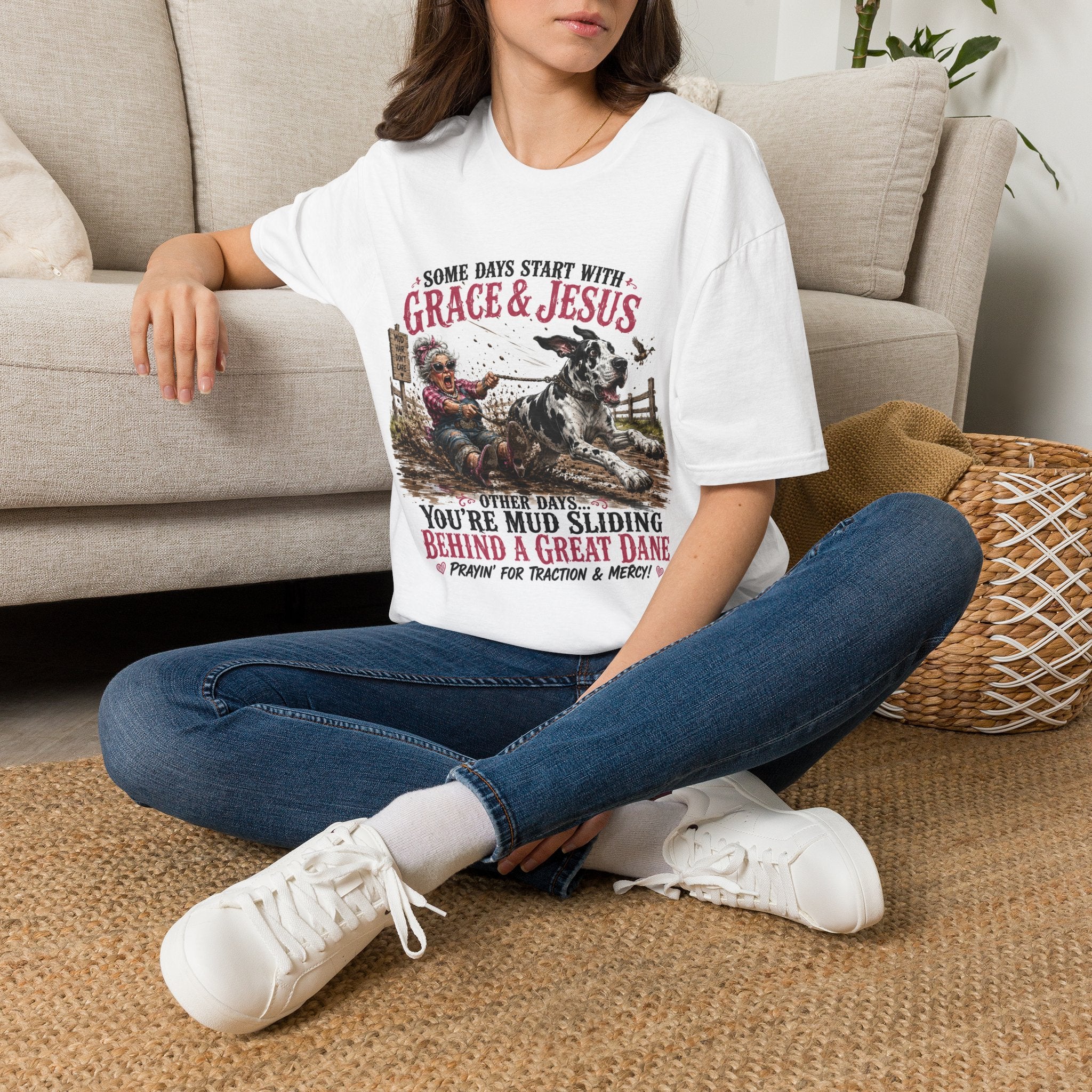 Christian Great Dane Mud-Slinging Graphic Tee