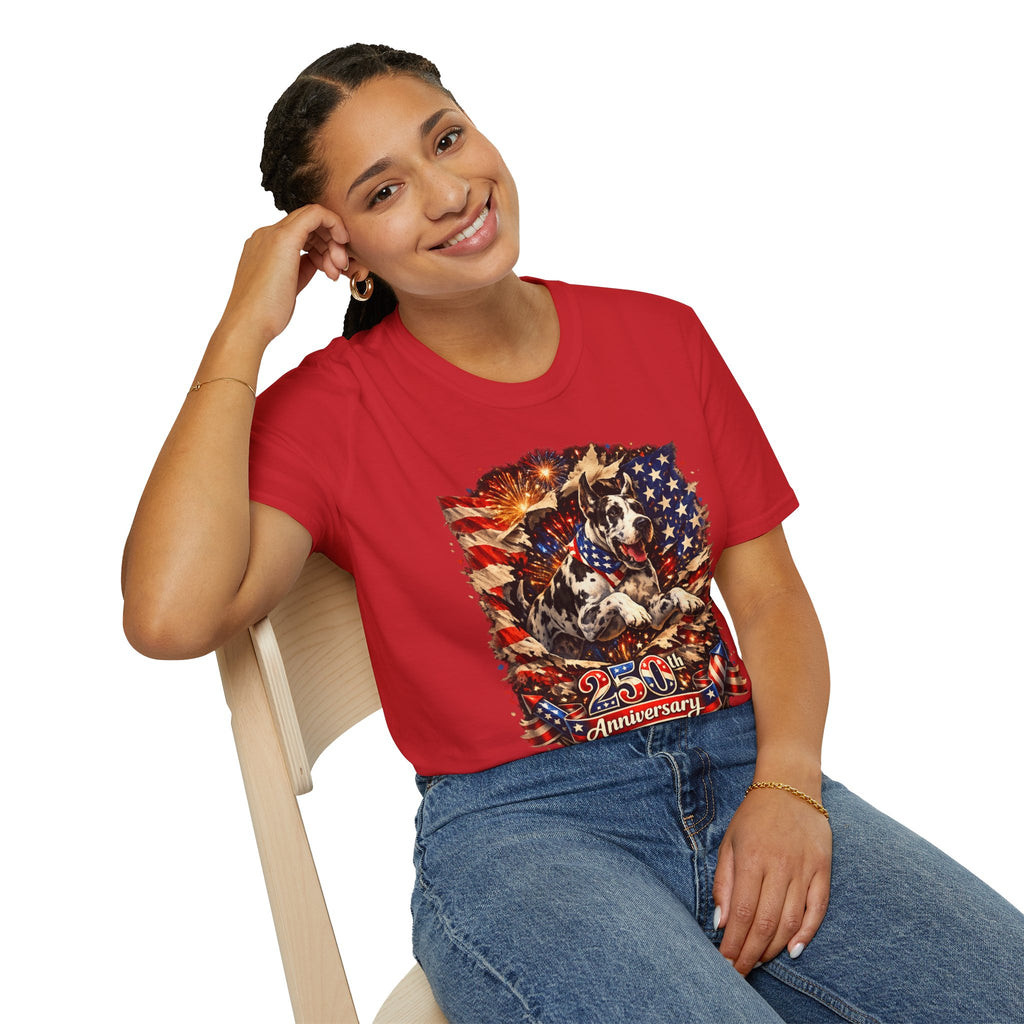 Patriotic 250th Great Dane T-Shirt