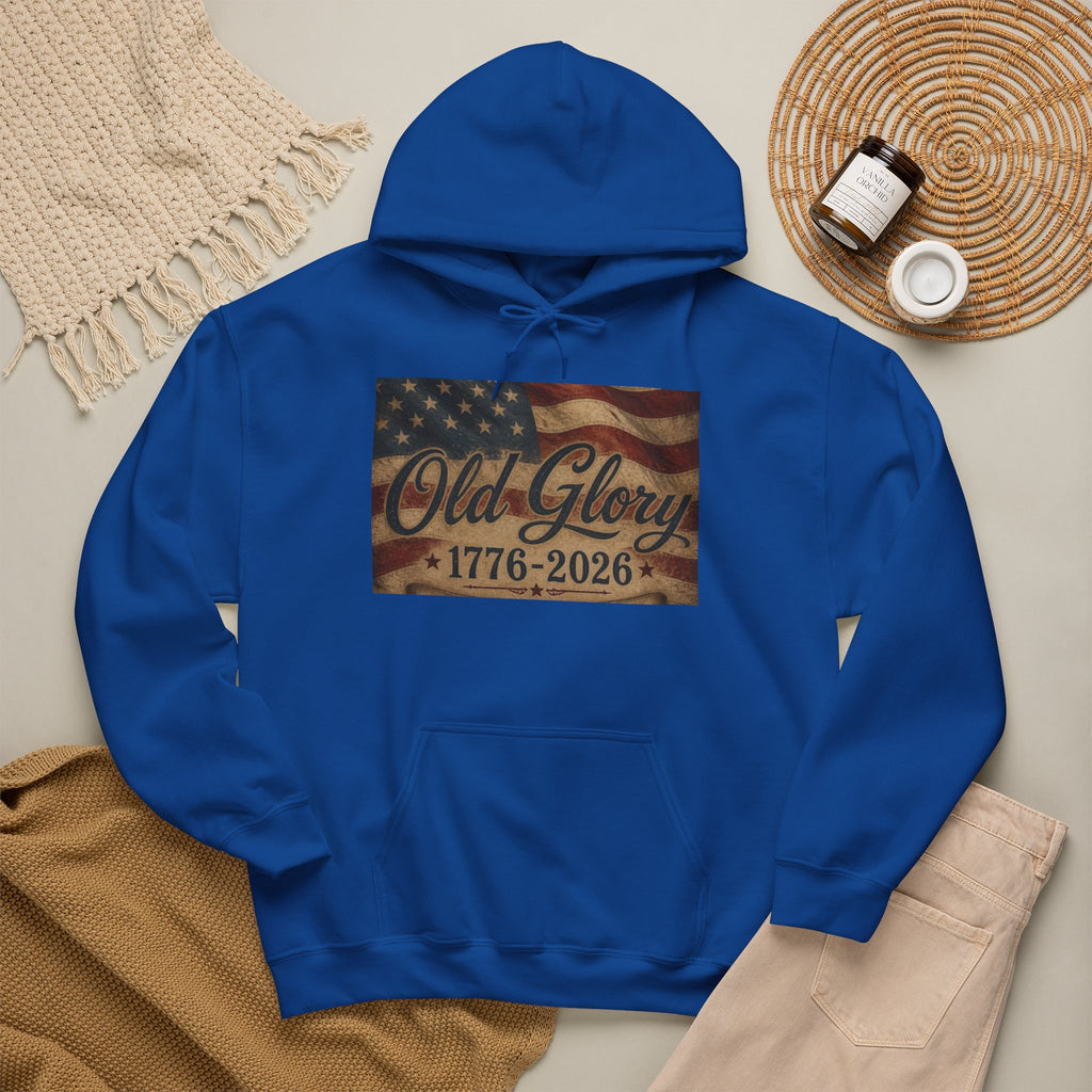 Patriotic Old Glory 1776-2026 Hoodie — American Flag Sweatshirt