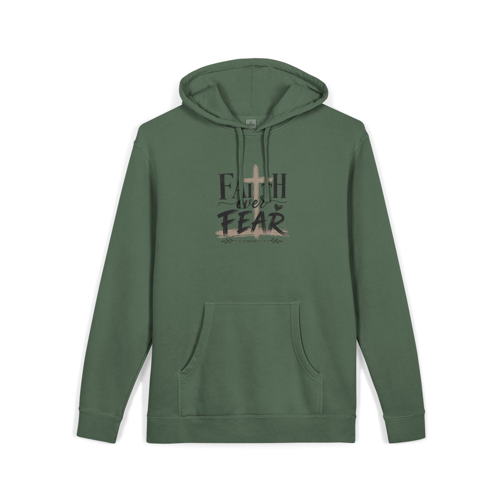 Faith Over Fear Hoodie — 'The Narrow Path Vintage Graphic Pigment-Dyed Hoodie