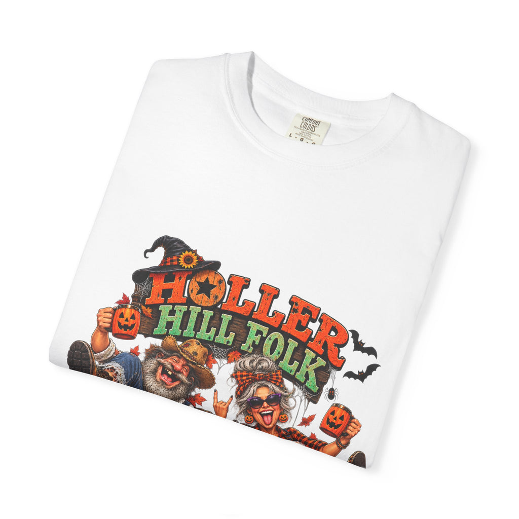 Halloween Holler Hill Folk T-Shirt — "Happy Halloween" Vintage Horror Design