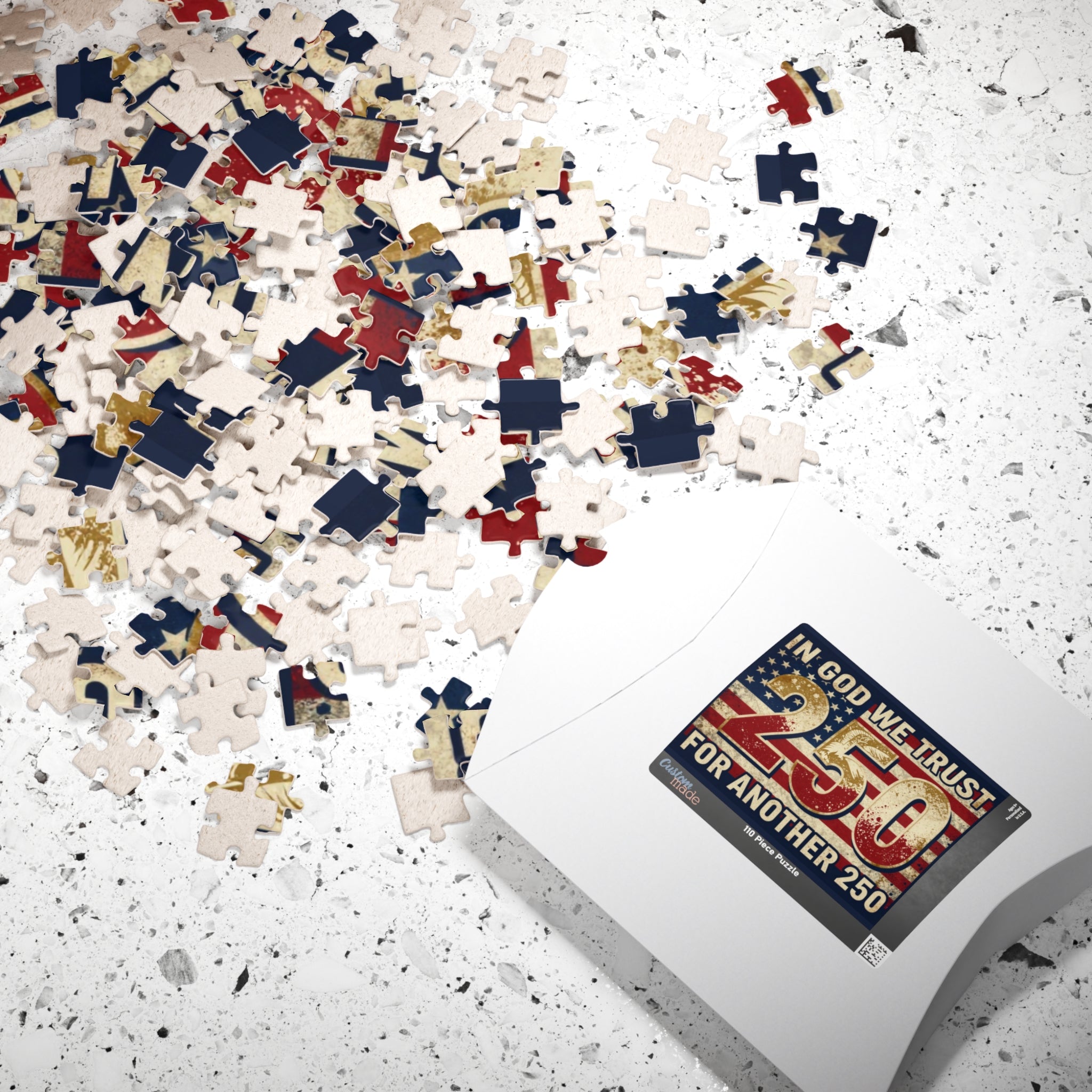 Patriotic "In God We Trust 250 For Another 250" Jigsaw Puzzle