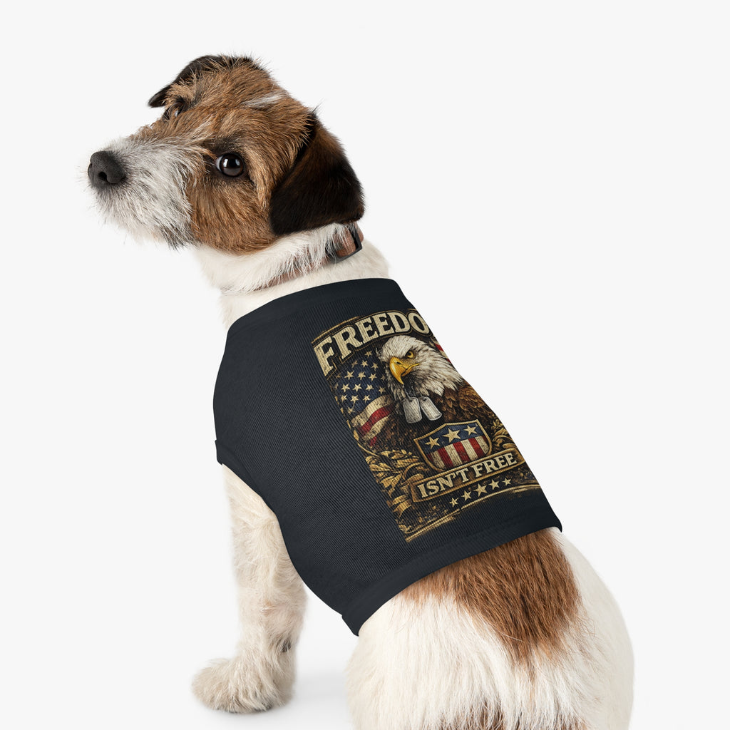 Patriotic Pet Tank Top — "Freedom Isn't Free" Eagle & American Flag