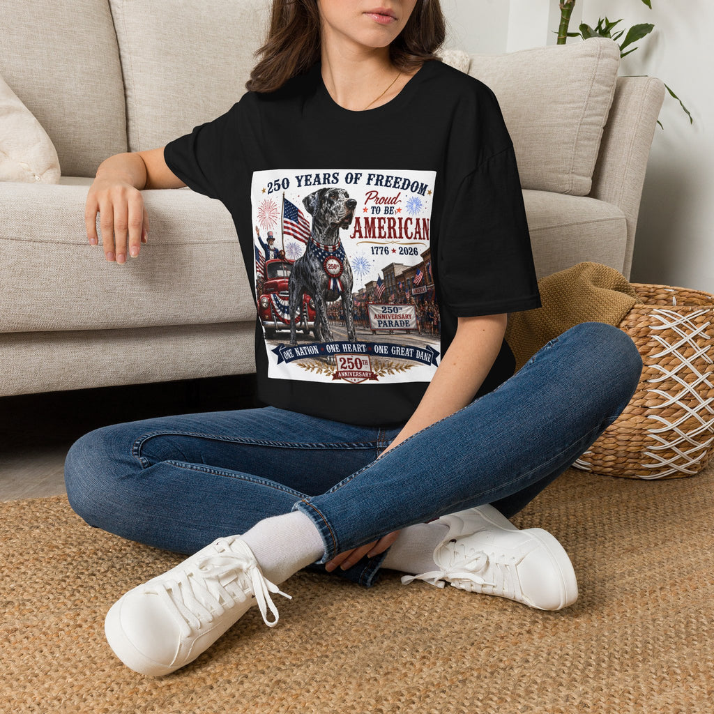 250th Great Dane T-Shirt — 1776–2026 Patriotic Tee