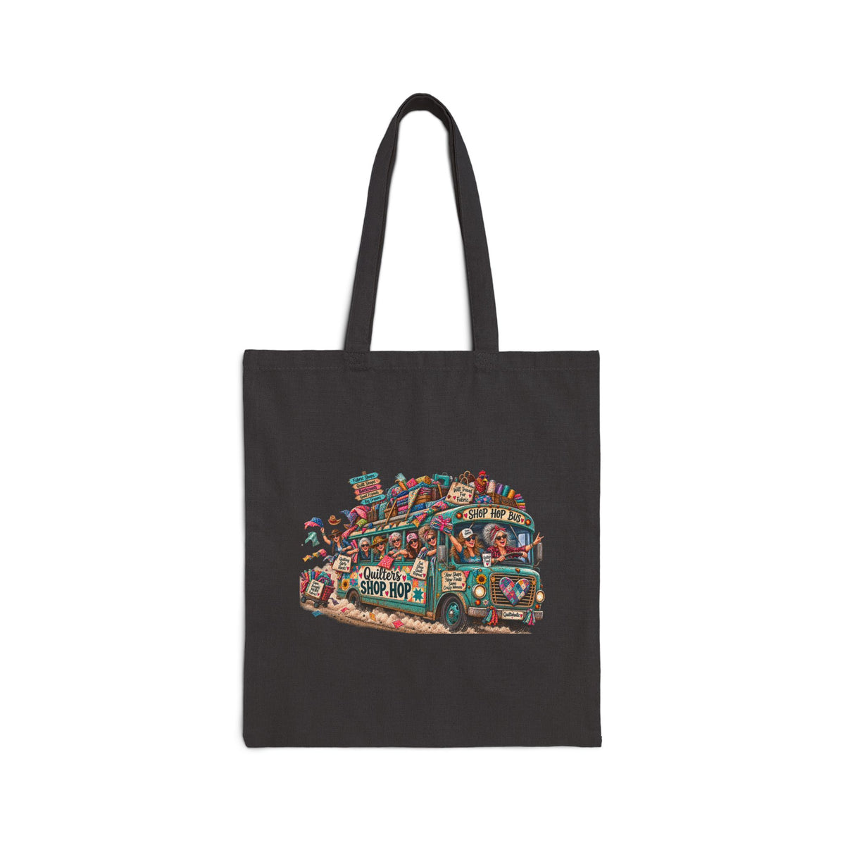 Shop Hop Canvas Tote Bag